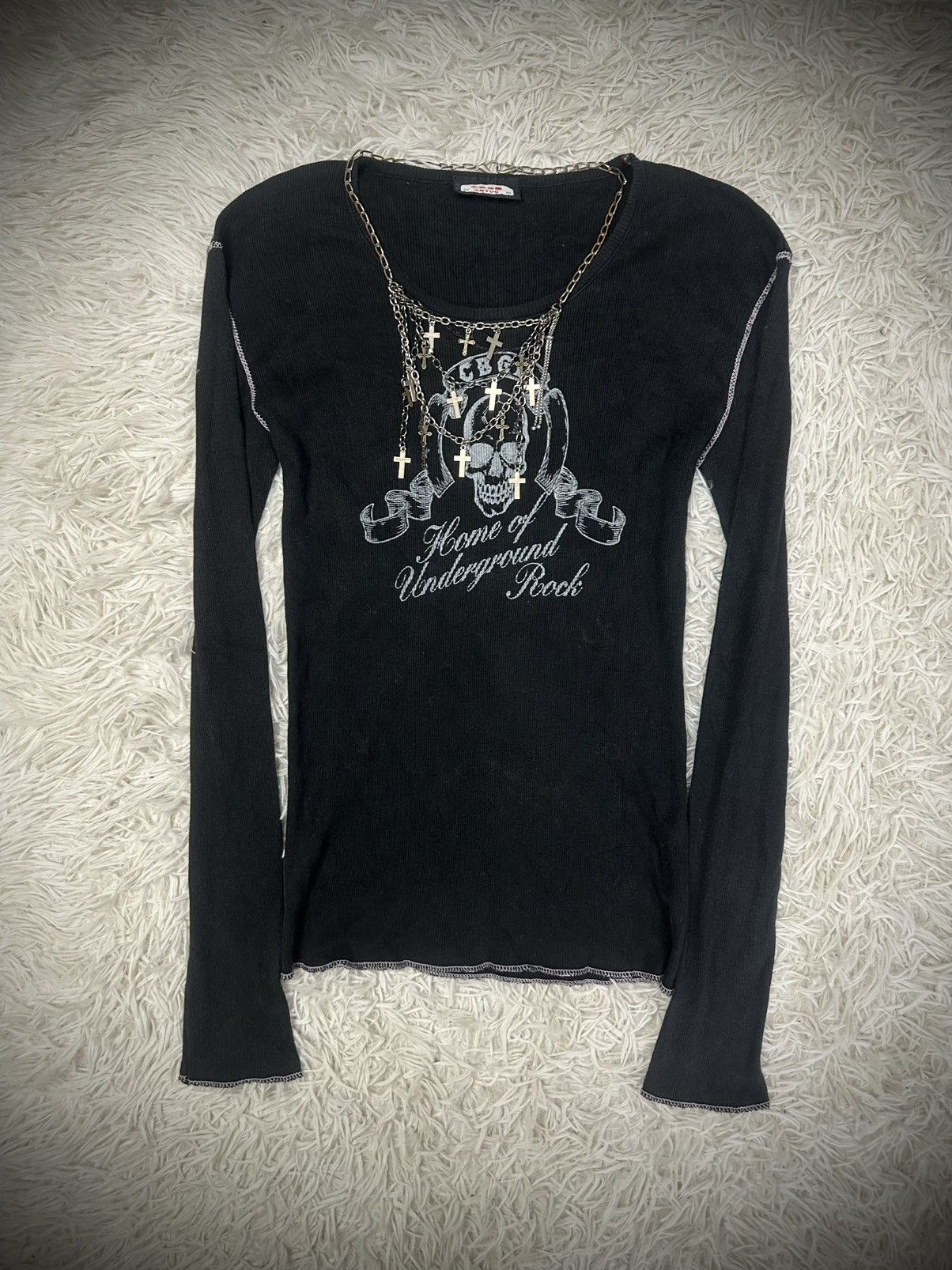 If Six Was Nine rare 00s ifsixwasnine cbgb skull vkei tee Size US M / EU 48-50 / 2 - 1 Thumbnail