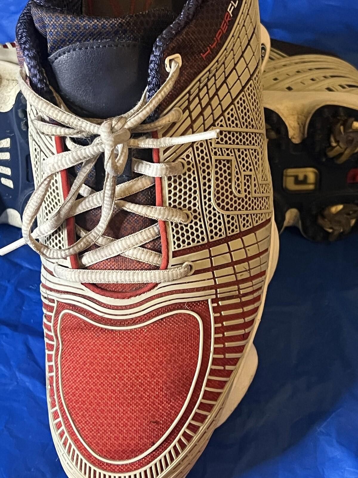 Footjoy FootJoy Hyperflex 2.0 Golf Shoes Men Size 11.5 Red Blue Whit Size US 11.5 / EU 44-45 - 2 Thumbnail