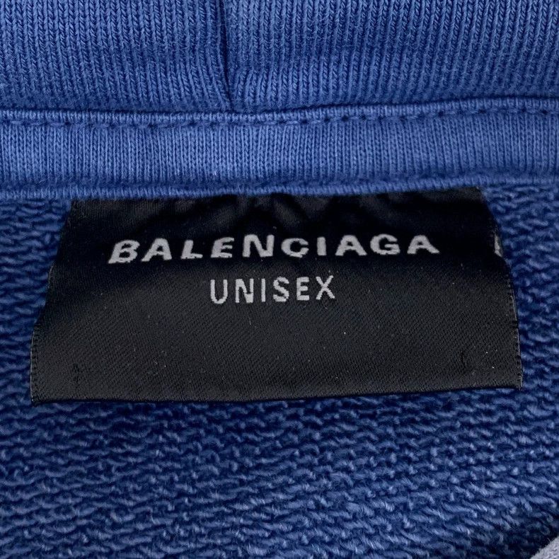 Balenciaga Balenciaga Haze Blue Phantom Overlapping Long Sleeve Hoodi Size US M / EU 48-50 / 2 - 6 Thumbnail