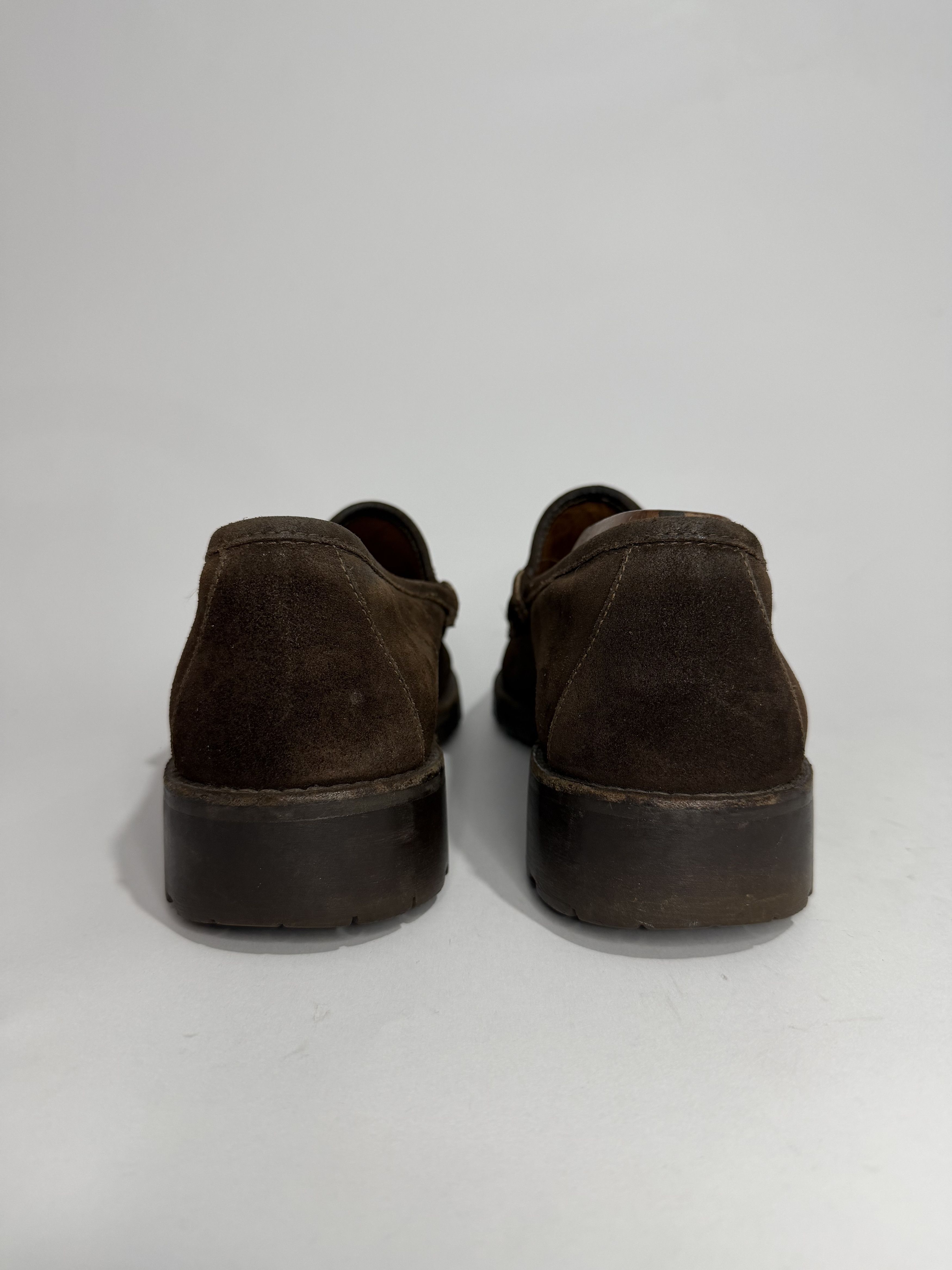 Gucci Gucci Brown Suede Horsebit Slip on Loafers Size 8 UK Size US 9 / EU 42 - 4 Thumbnail