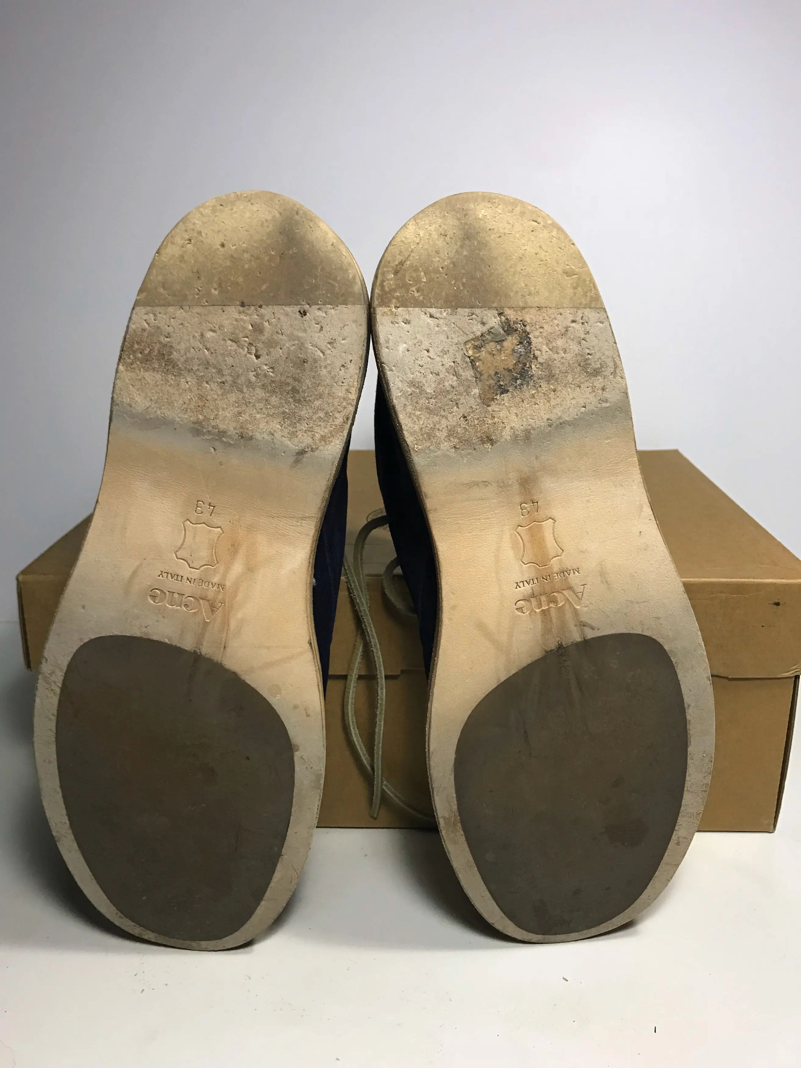 Acne Studios Blue Suede Boot with Wooden Sole Size US 10 / EU 43 - 3 Thumbnail