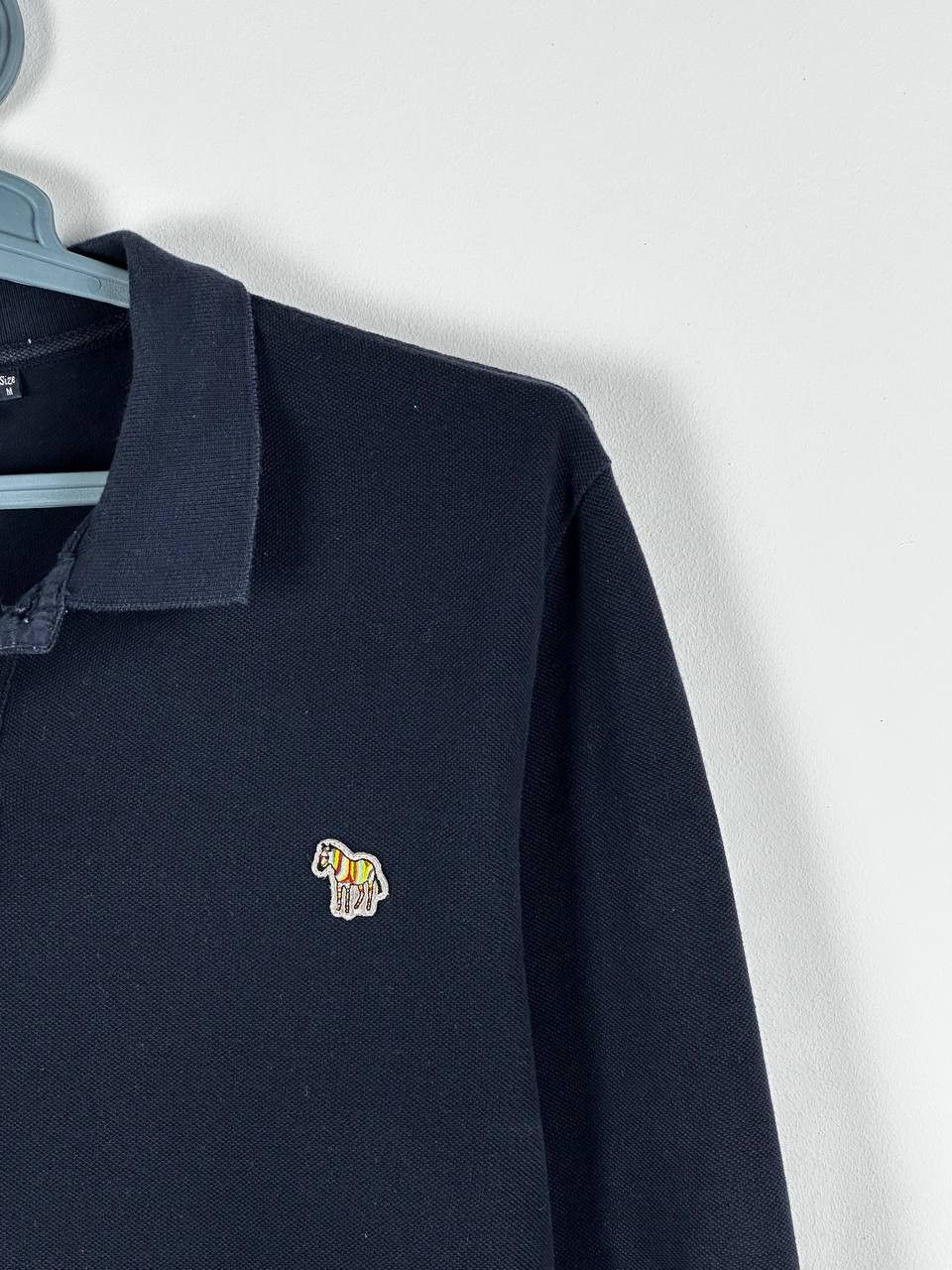 Designer × Paul Smith Paul Smith Long Sleeve Navy Zebra Logo Polo Shirt Size US M / EU 48-50 / 2 - 4 Thumbnail
