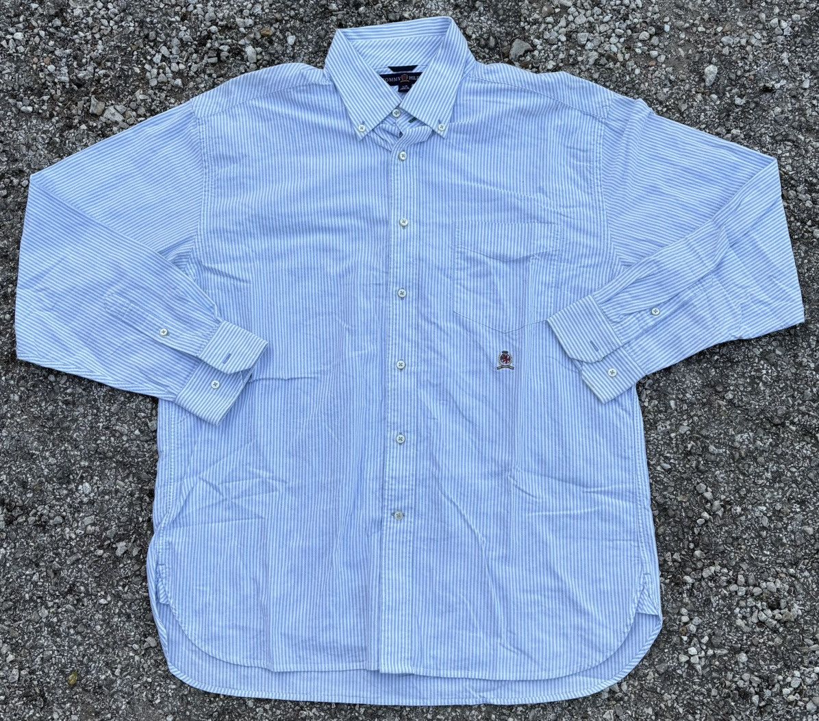 Tommy Hilfiger Tommy Hilfiger Men's Lt Blue Button Up Long Sleeve Size US L / EU 52-54 / 3 - 1 Thumbnail