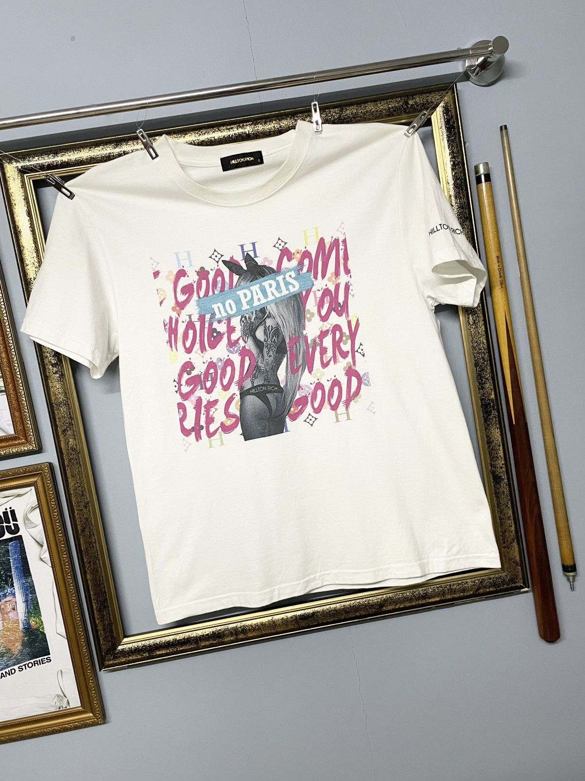 Hysteric Glamour Vintage Japan Designer Hillton Rich No Paris Sexy Girl Tee Size US M / EU 48-50 / 2 - 2 Thumbnail
