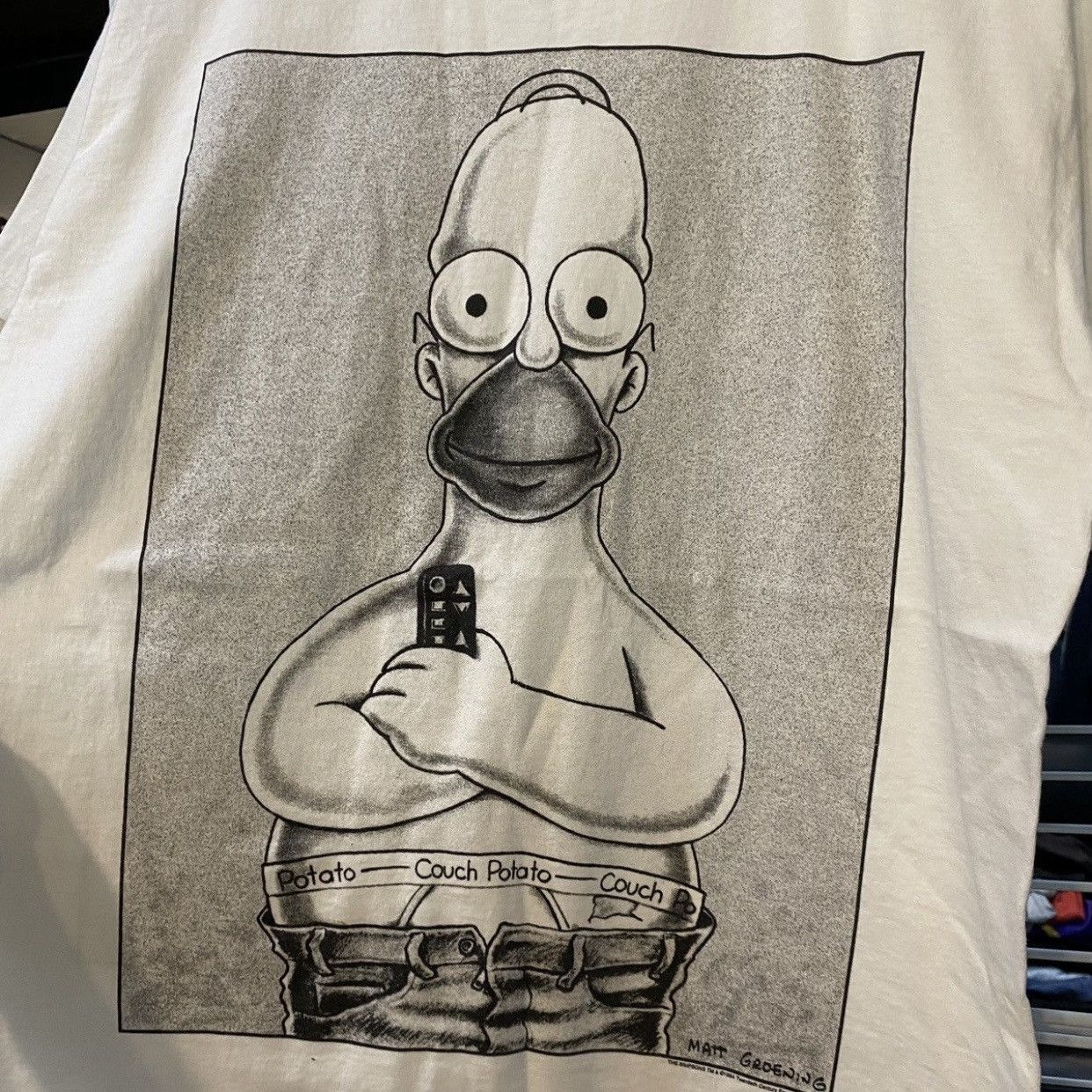 The Simpsons VTG 90s The Simpsons Homer Couch Potato Calvin Klein Parody Size US L / EU 52-54 / 3 - 5 Thumbnail