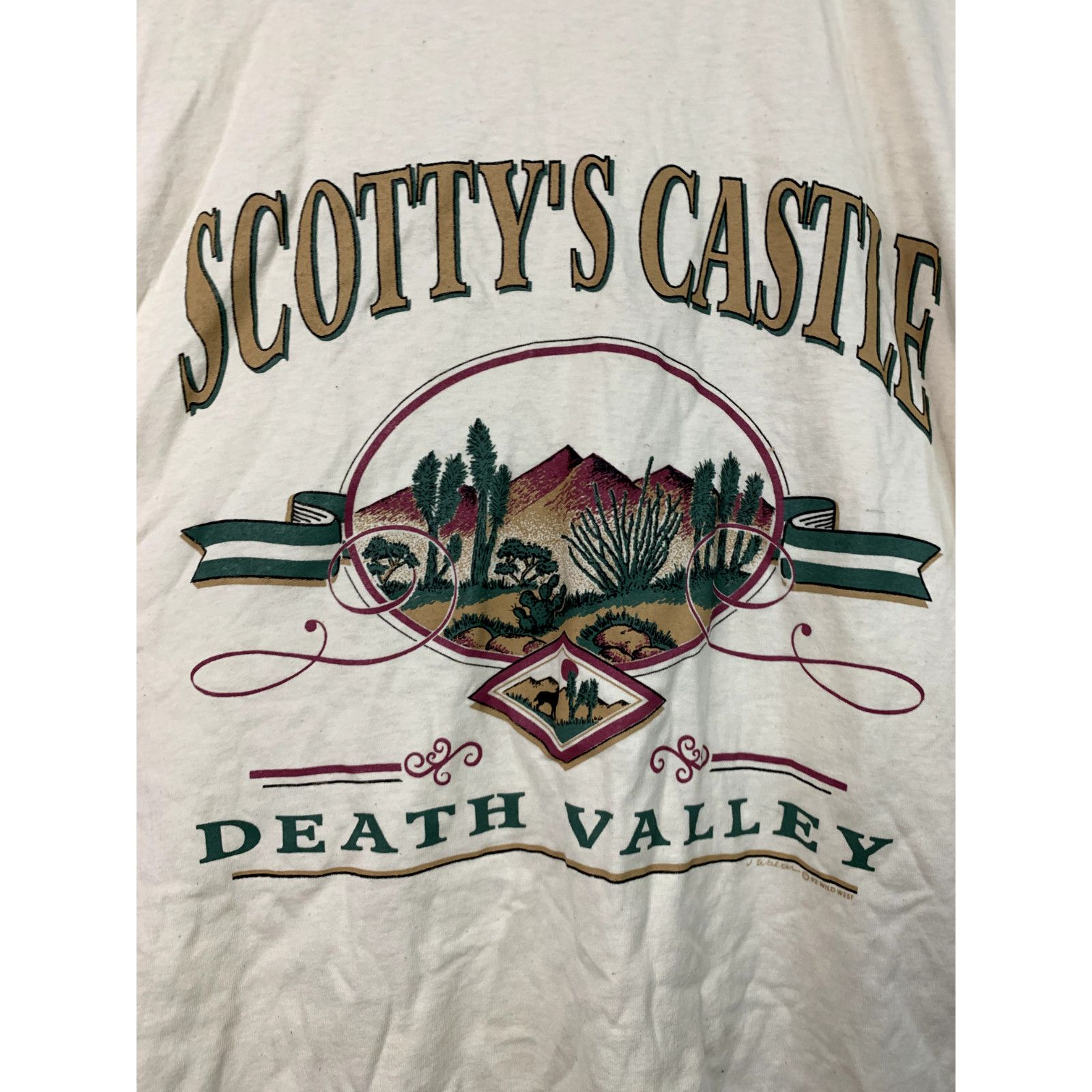Jerzees Vintage Death Valley Scotty’s Castle California Beige Shirt Size US L / EU 52-54 / 3 - 2 Thumbnail