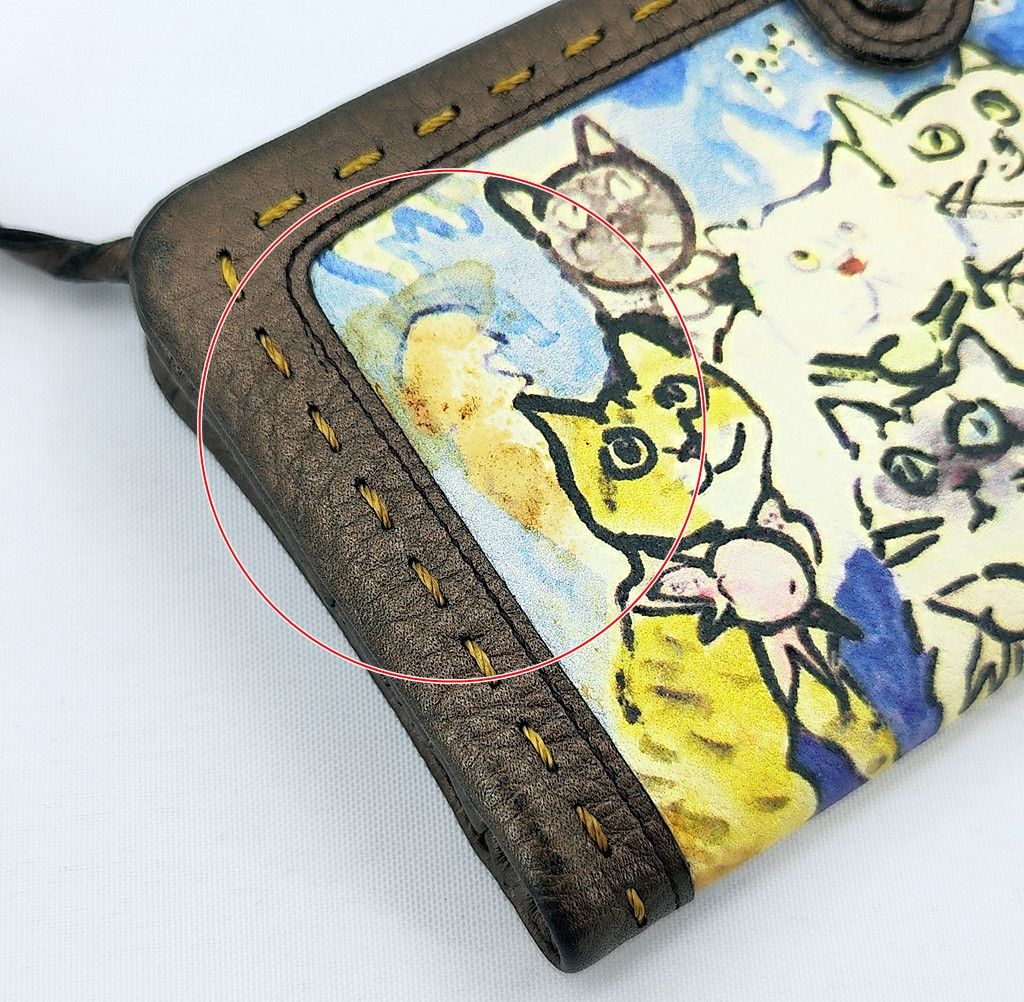 Japanese Brand MANHATTANER'S full leather long wallet cat graphic Size ONE SIZE - 12 Thumbnail
