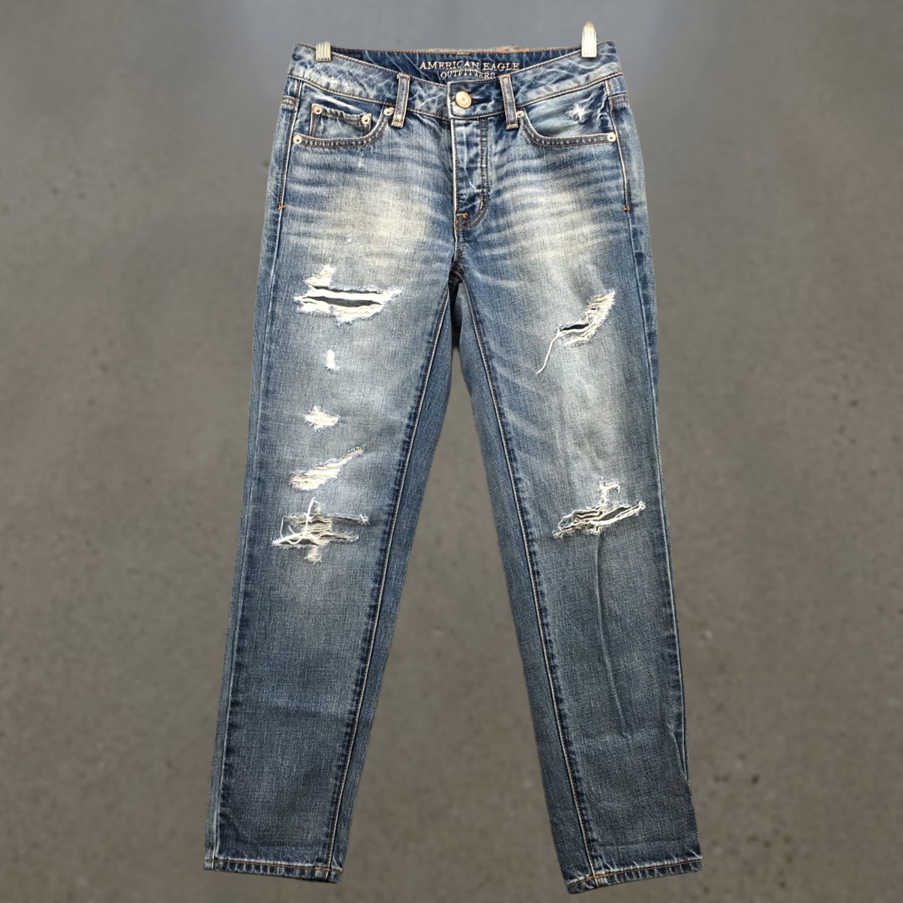 American Eagle Outfitters American Eagle Outfitters Jeans Womens 00R Cropped Blue Denim Size 24" / US 00 / IT 34 - 1 Thumbnail