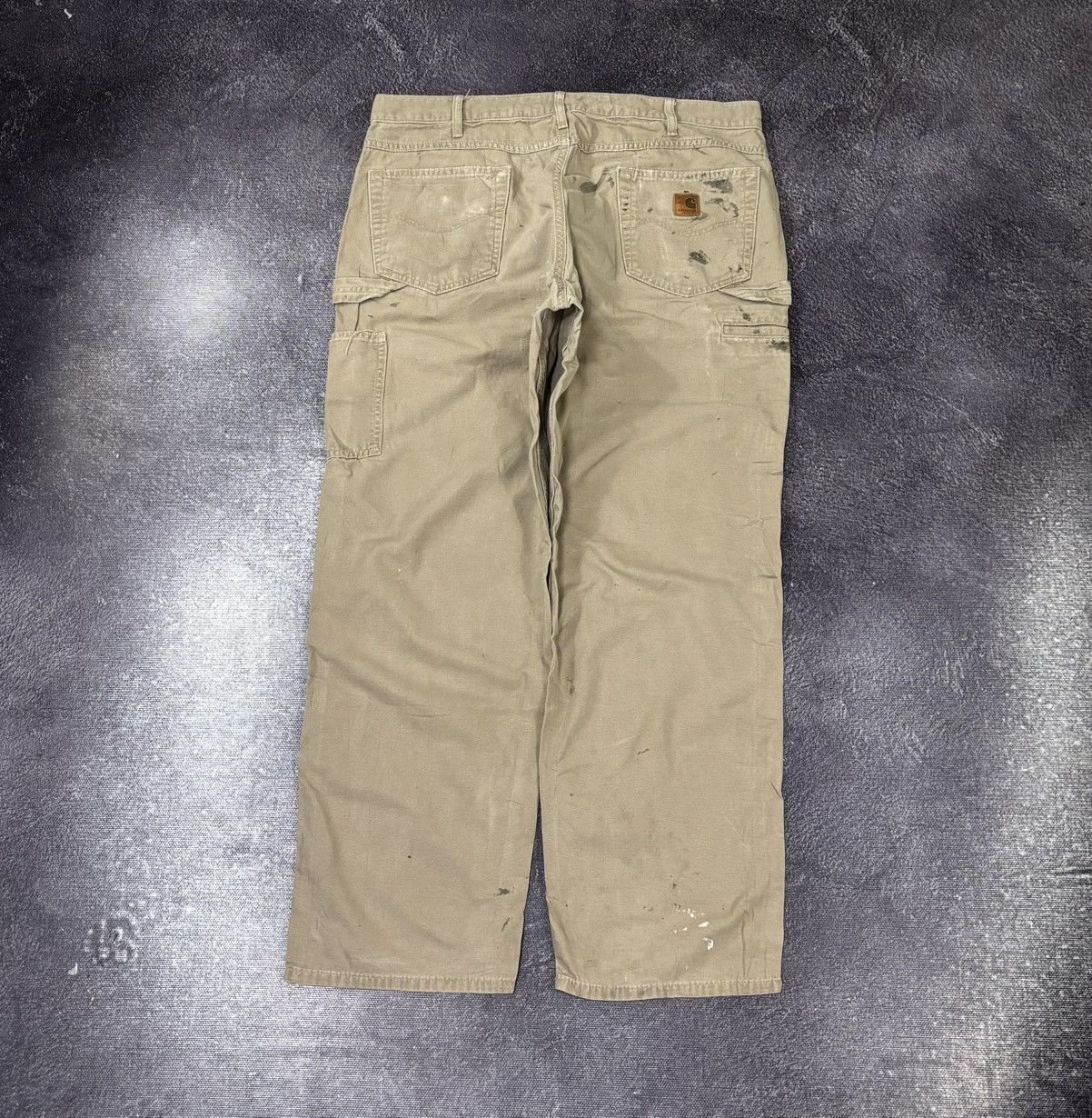 Carhartt Vintage 90s Carhartt Cream Work Hype Carpenter Baggy Pants Size US 38 / EU 54 - 1 Thumbnail