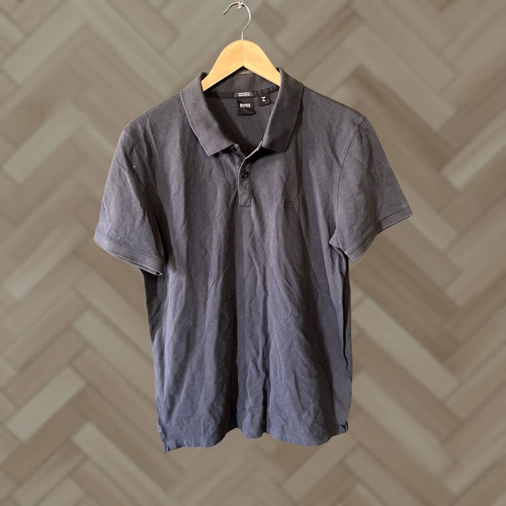 Hugo Boss HUGO BOSS Polo Shirt Mens Black Short Sleeve Size L Regular Fit Cotton Size US L / EU 52-54 / 3 - 1 Thumbnail