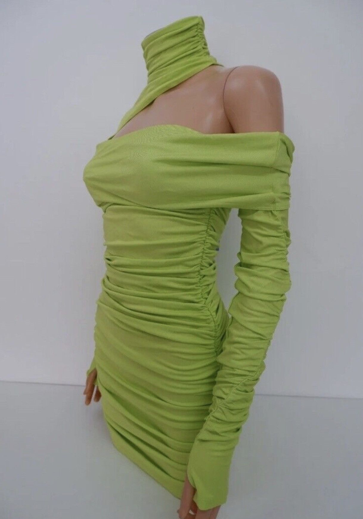 H&M × Mugler Thierry Mugler x H&M bodycon one shoulder mini dress Size S / US 4 / IT 40 - 3 Thumbnail