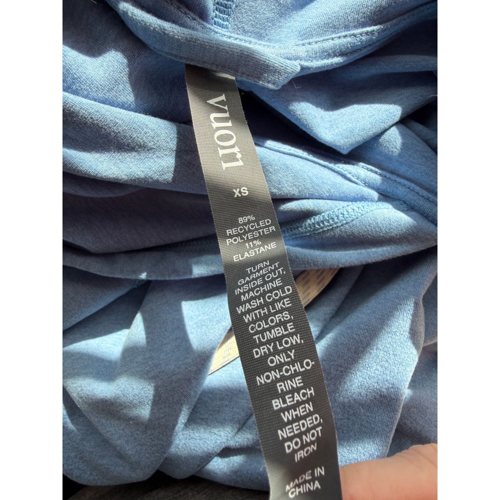 Vuori Vuori Blue Hooded Crop Sweater XS Light Long Sleeve Pullover Size XS / US 0-2 / IT 36-38 - 10 Thumbnail