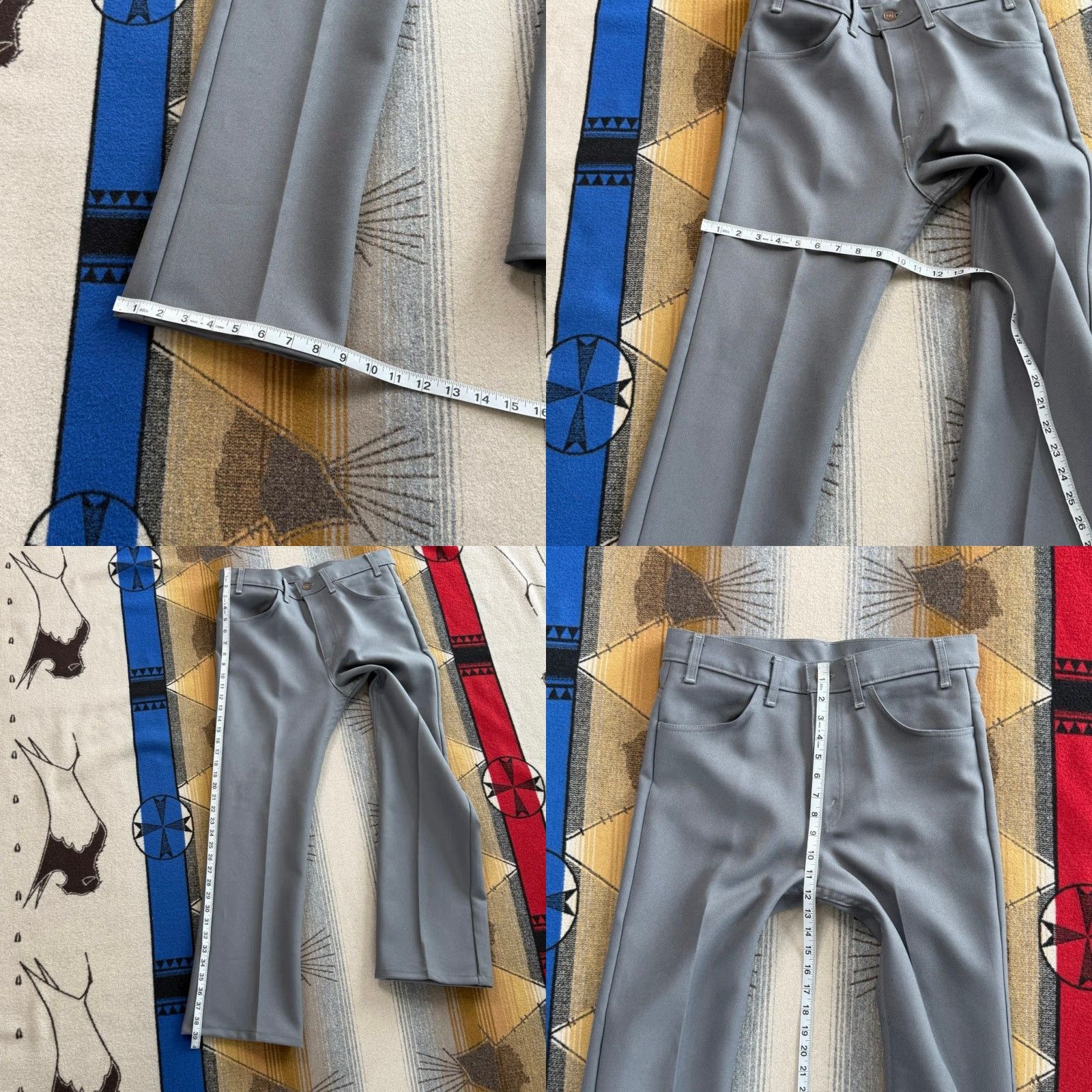 Levi's VINTAGE Levi's 517 Trousers Bootcut Grey Mens 33x29 Button Zip Pants 90s 80s Dress Workwear Casual Wedding Size US 33 - 9 Thumbnail