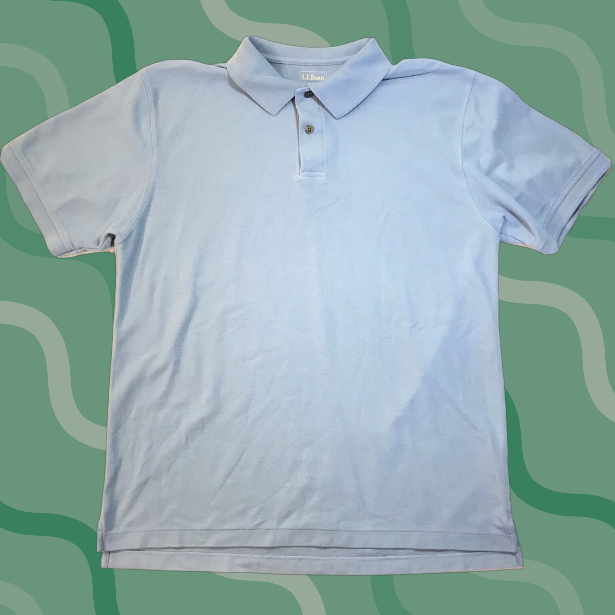 Vintage L.L. Bean Mens Polo Shirt Large Light Blue Short Sleeve Outdoor Sports Size US L / EU 52-54 / 3 - 1 Thumbnail