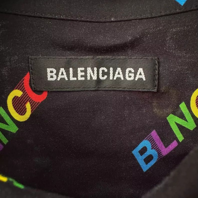 Balenciaga Balenciaga size 38 SS20 Short Sleeve Shirt with Colorful BL Size US S / EU 44-46 / 1 - 6 Thumbnail