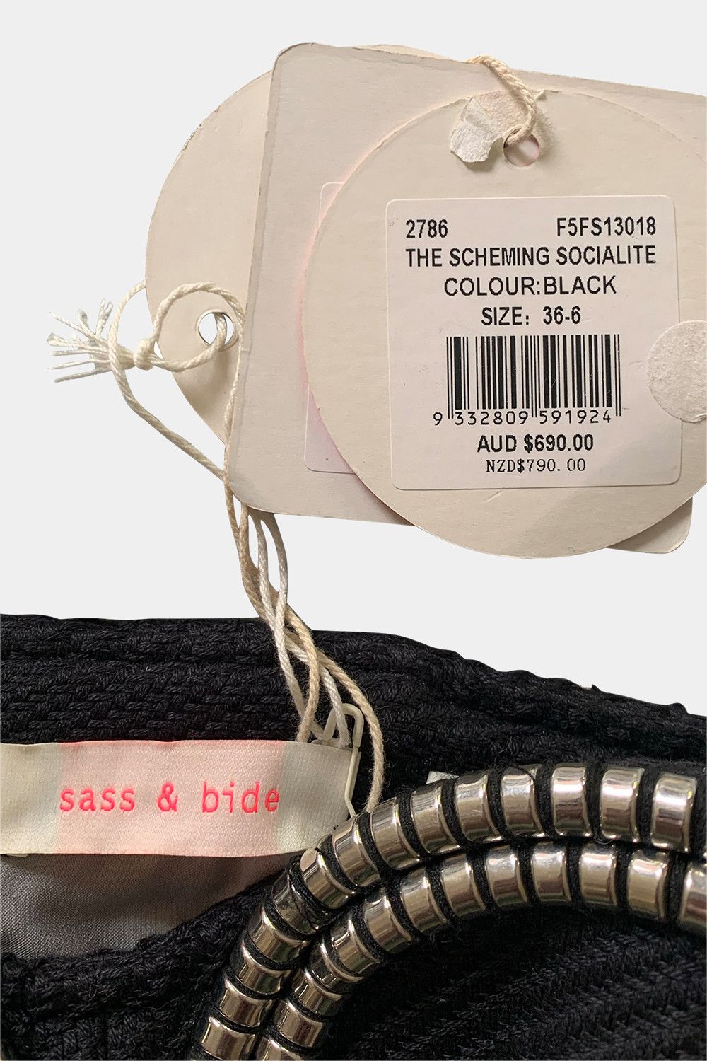 Other Sass & Bide Black Mini Dress BNWT Size XS / US 0-2 / IT 36-38 - 4 Thumbnail