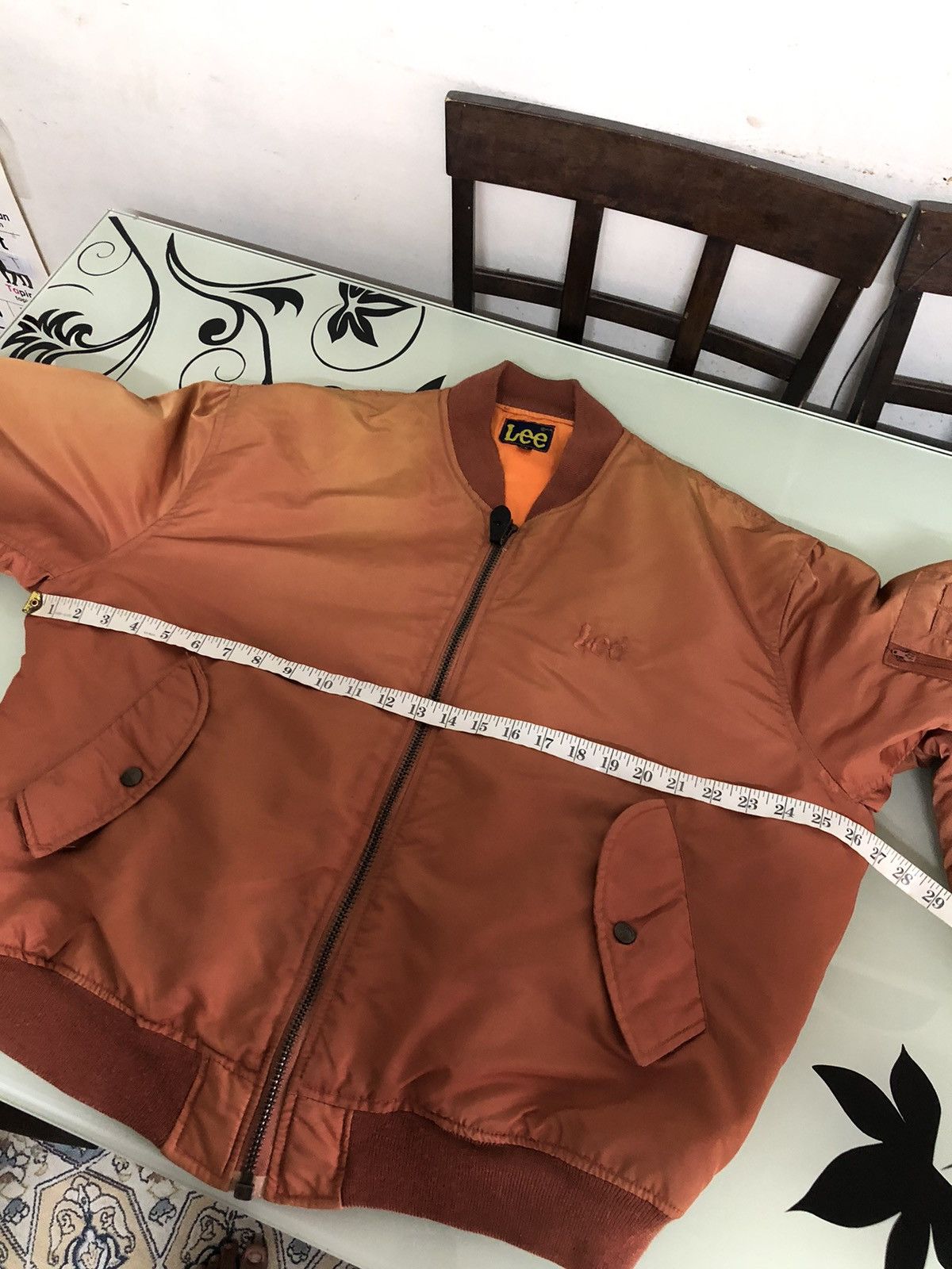 Lee Rare❗️Vintage 90s Lee Faded Colour Military Bomber Jacket Size US XL / EU 56 / 4 - 20 Thumbnail