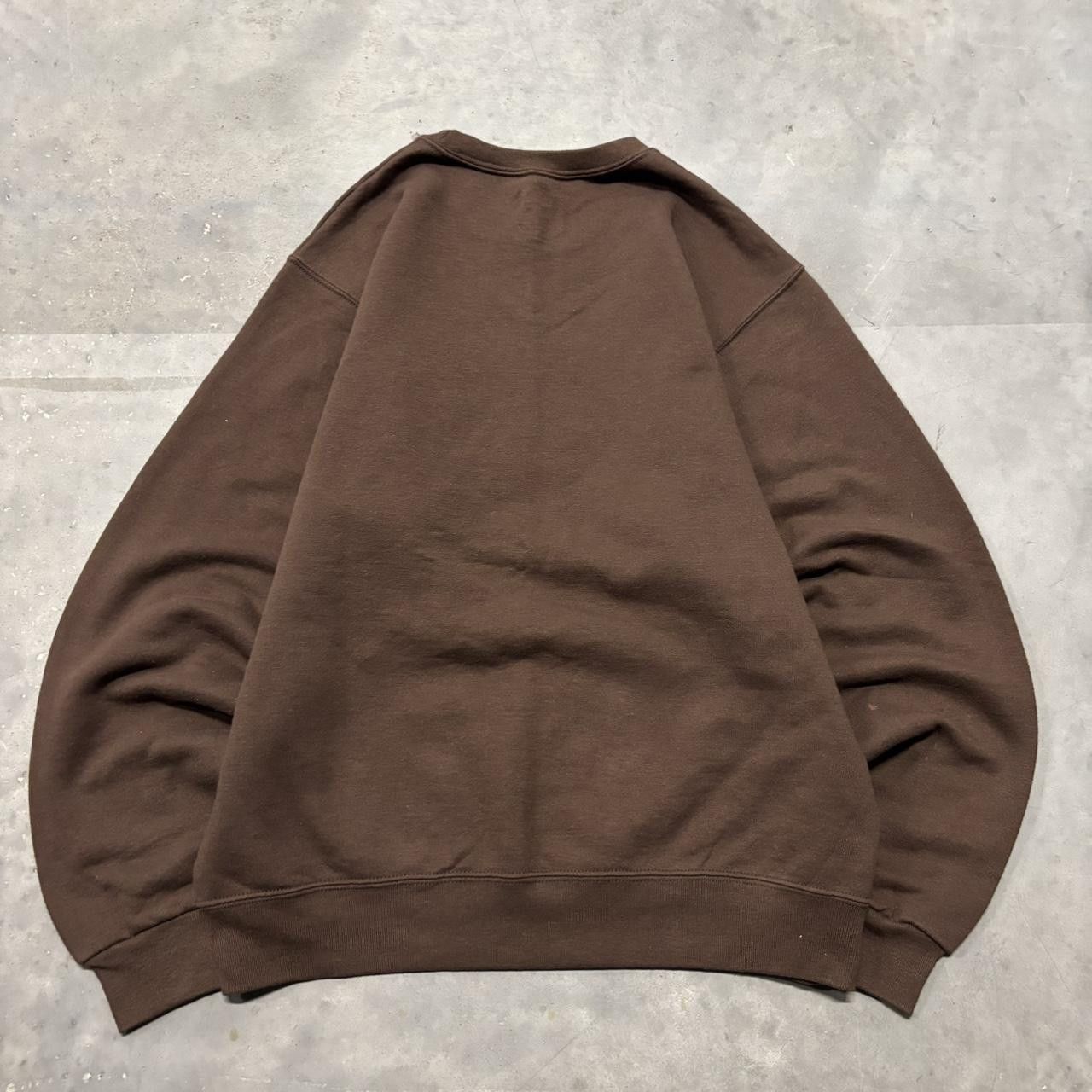 Japanese Brand × Vintage Crazy Vintage Y2K/2000s Brown Earth Tone Essential Blank Crewneck! Size US S / EU 44-46 / 1 - 7 Thumbnail