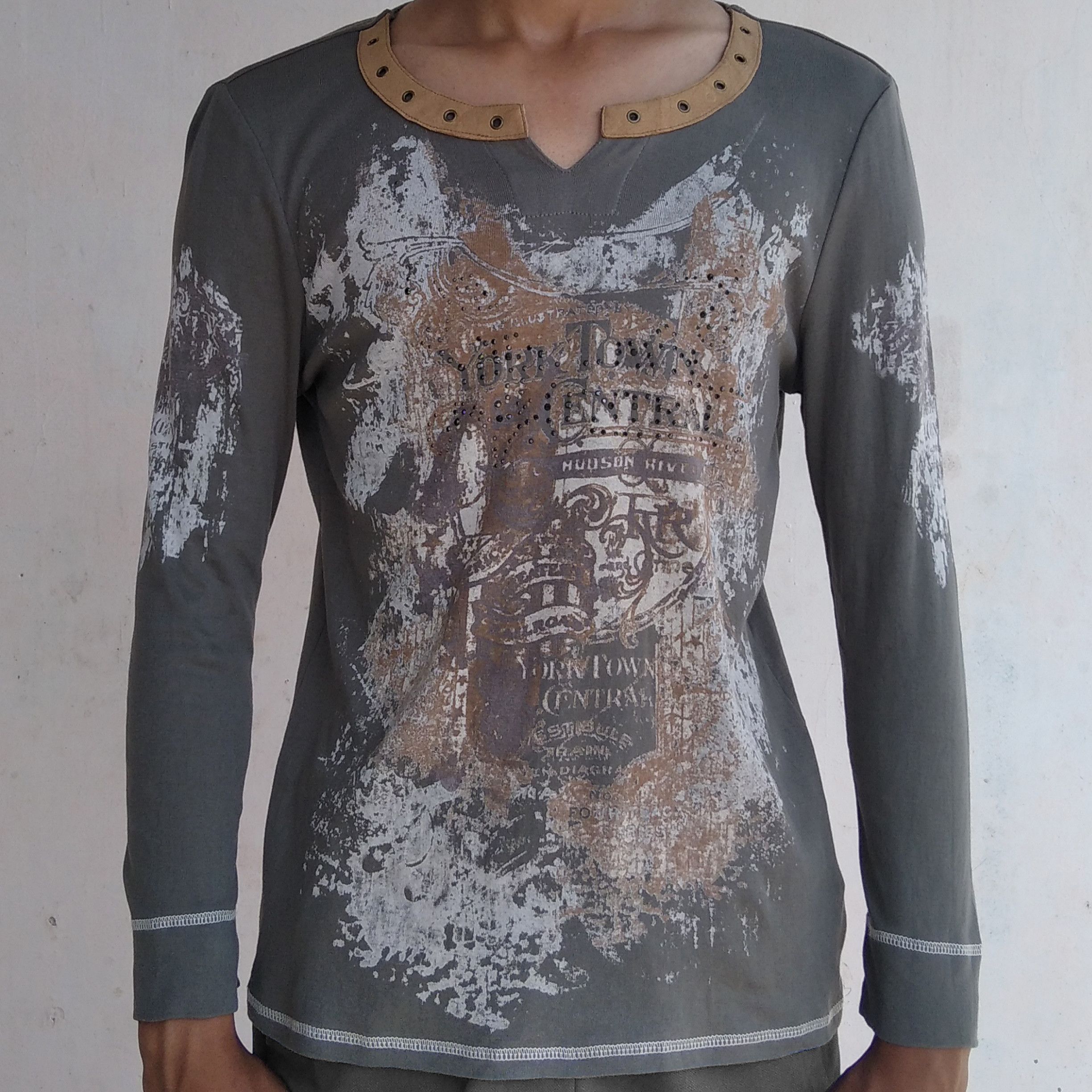 Hysteric Glamour Vintage y2k TO THE ANGLE Japanese Brand Long Sleeve Size US M / EU 48-50 / 2 - 2 Thumbnail