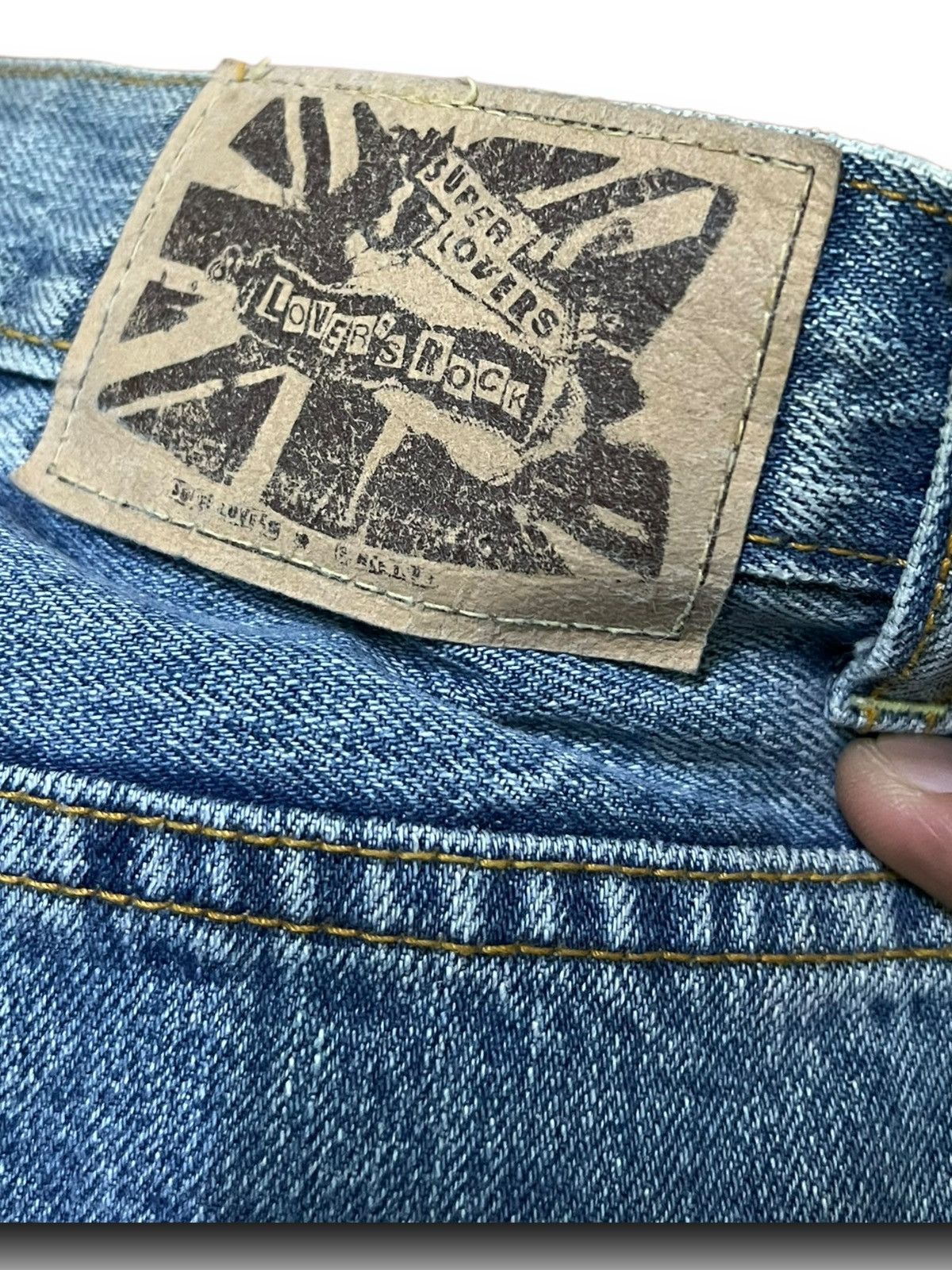 Designer × Japanese Brand SUPER LOVERS ROCK DISTRESSED JEANS JAPANESE BRAND DENIM Size US 32 / EU 48 - 24 Thumbnail
