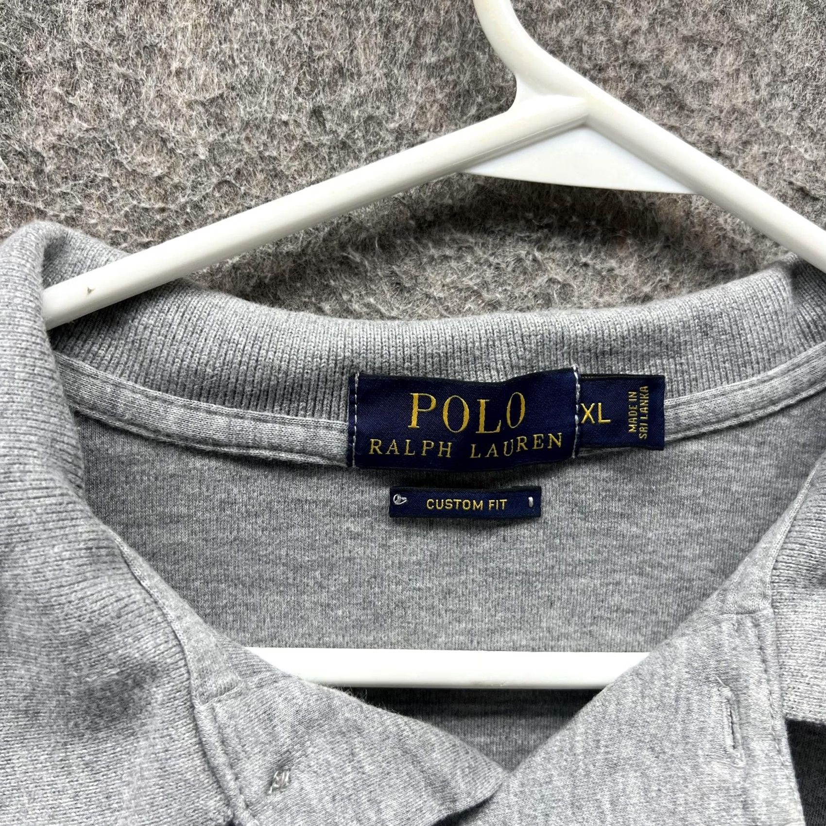 Polo Ralph Lauren Polo Ralph Lauren Polo Shirt Mens XL Gray Custom Fit Pony Logo Short Sleeve Size US XL / EU 56 / 4 - 6 Thumbnail