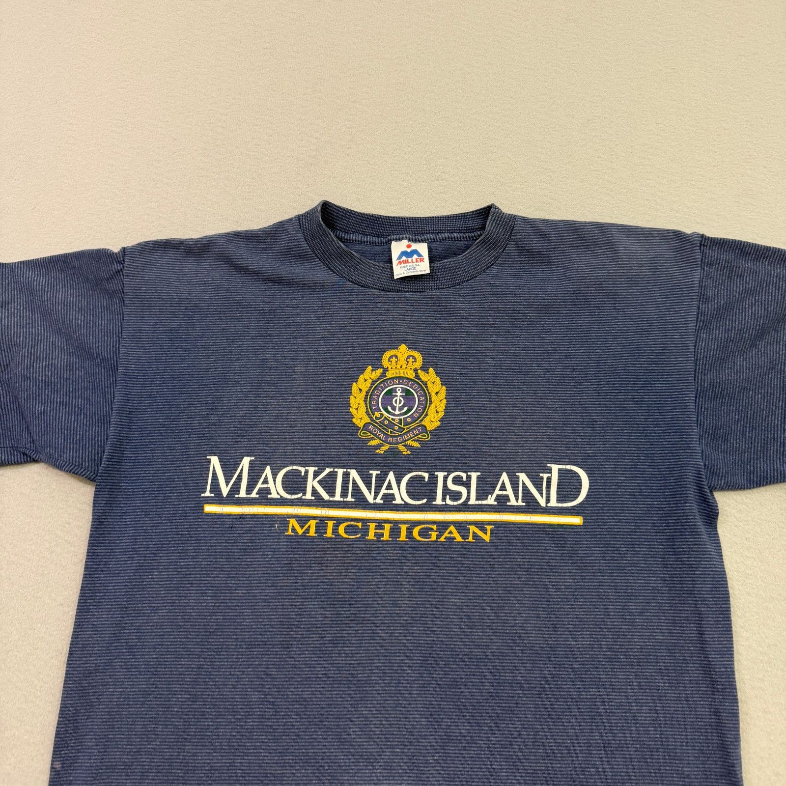 Vintage Vintage Mackinac Island Michigan Striped Shirt Men's Large Size US L / EU 52-54 / 3 - 2 Thumbnail