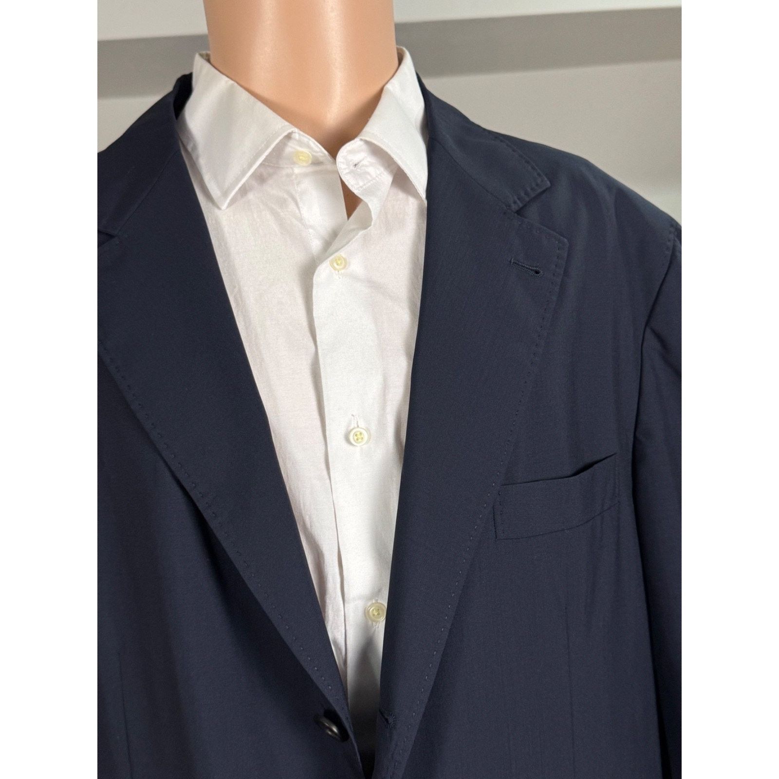 Brunello Cucinelli Brunello Cucinelli Navy Blue Unstructured Blazer jacket 48R Size 48R - 8 Thumbnail