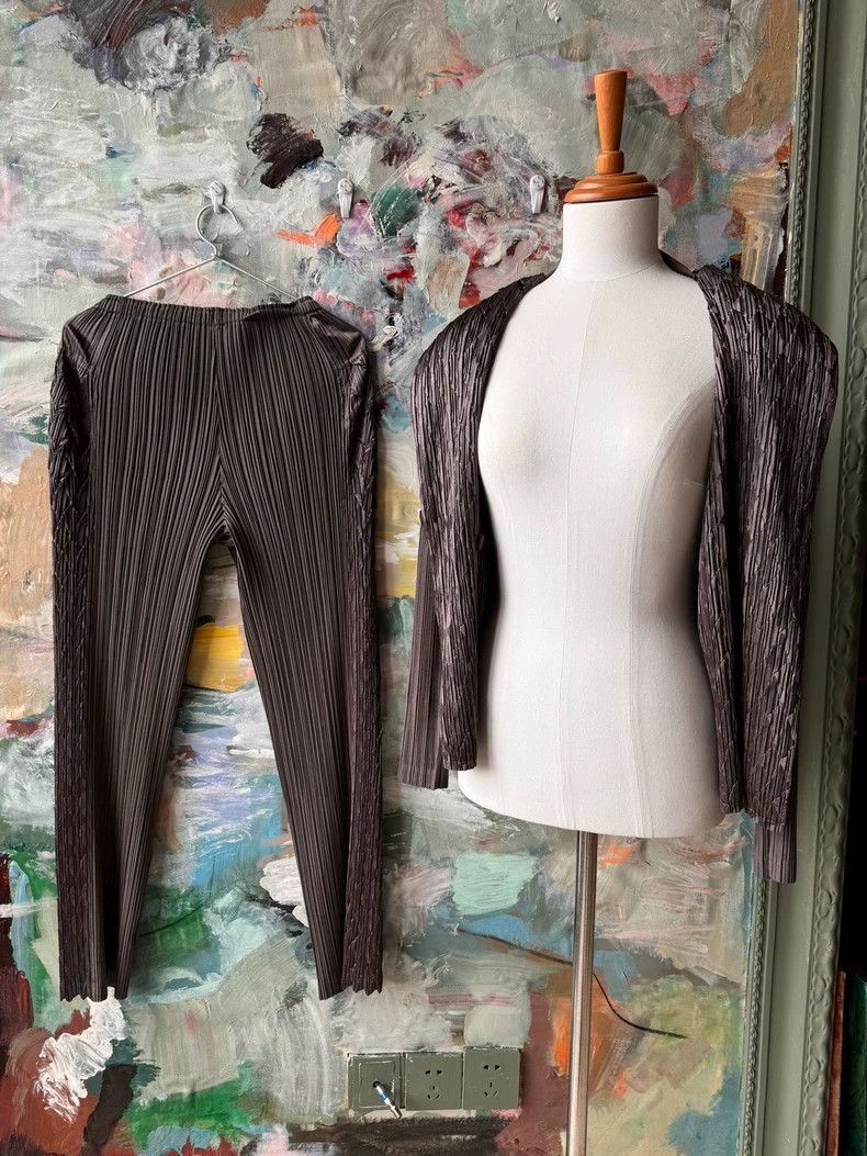 Issey Miyake Issey Miyake size:1 A grey main line pleated cardigan Size XS / US 0-2 / IT 36-38 - 5 Thumbnail