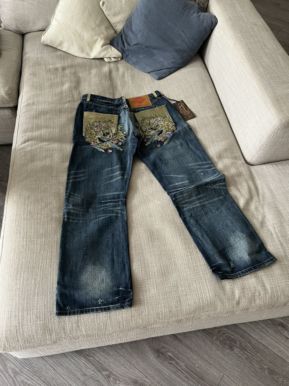 Ed Hardy Vintage 💥 Ed Hardy Jeans by Christian Audigier Pants Size US 32 / EU 48 - 11 Thumbnail