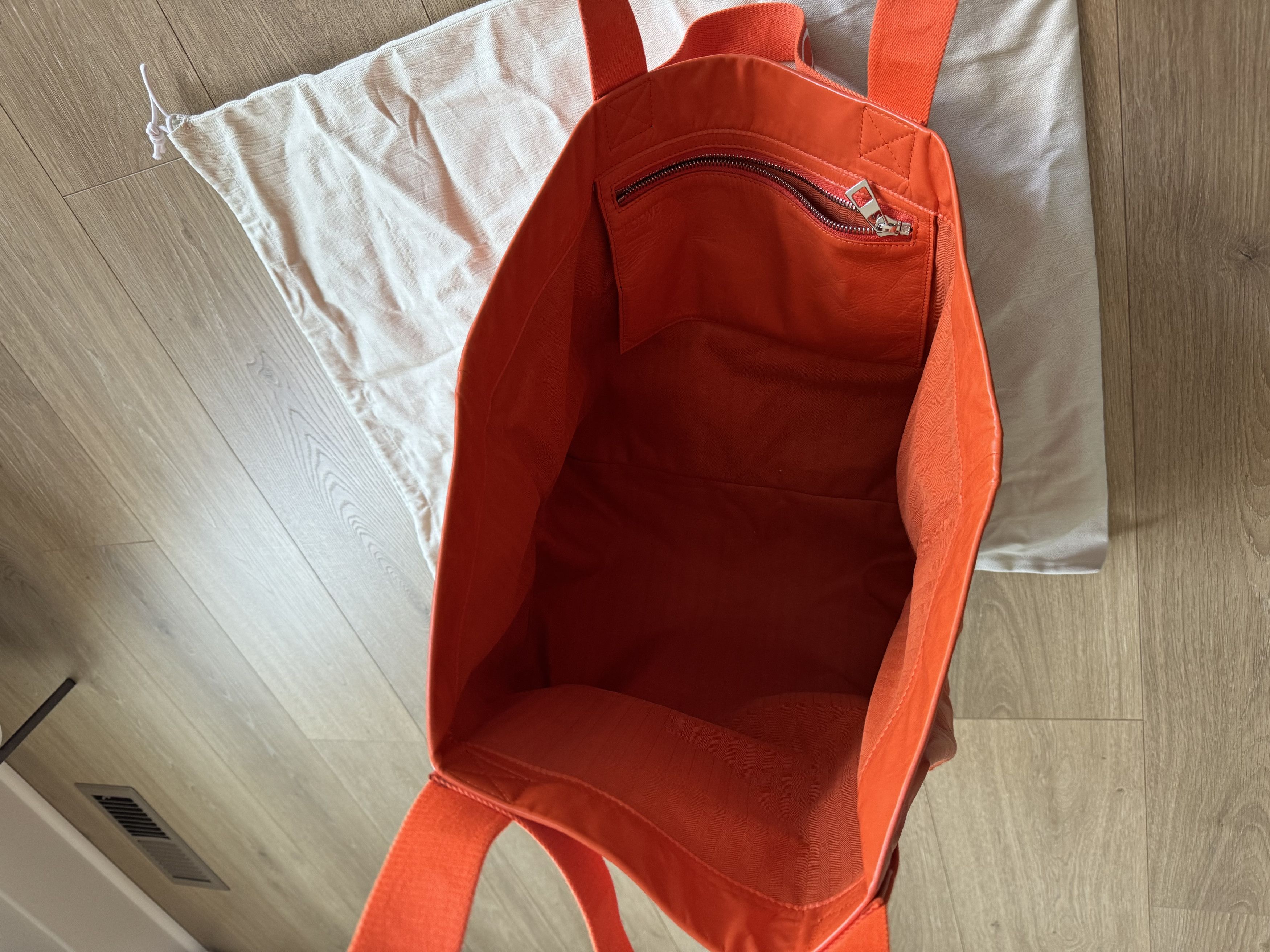 Loewe Loewe Fold Shopper Tote - Orange Leather Size ONE SIZE - 8 Thumbnail
