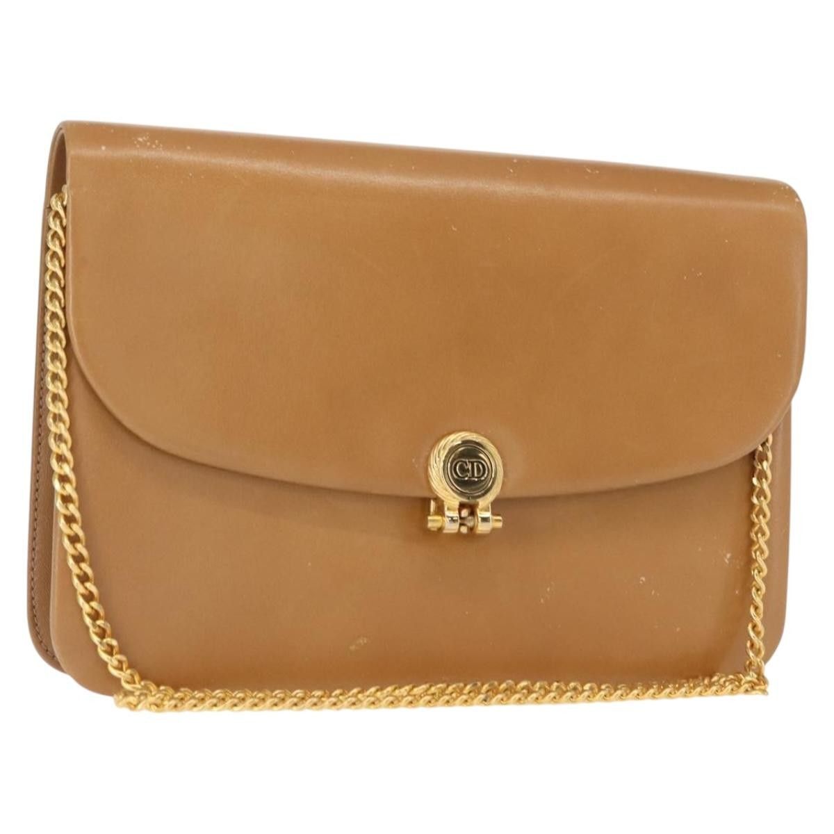 Dior Christian Dior Vintage CD Chain Flap Shoulder Bag Leather Size ONE SIZE - 1 Thumbnail