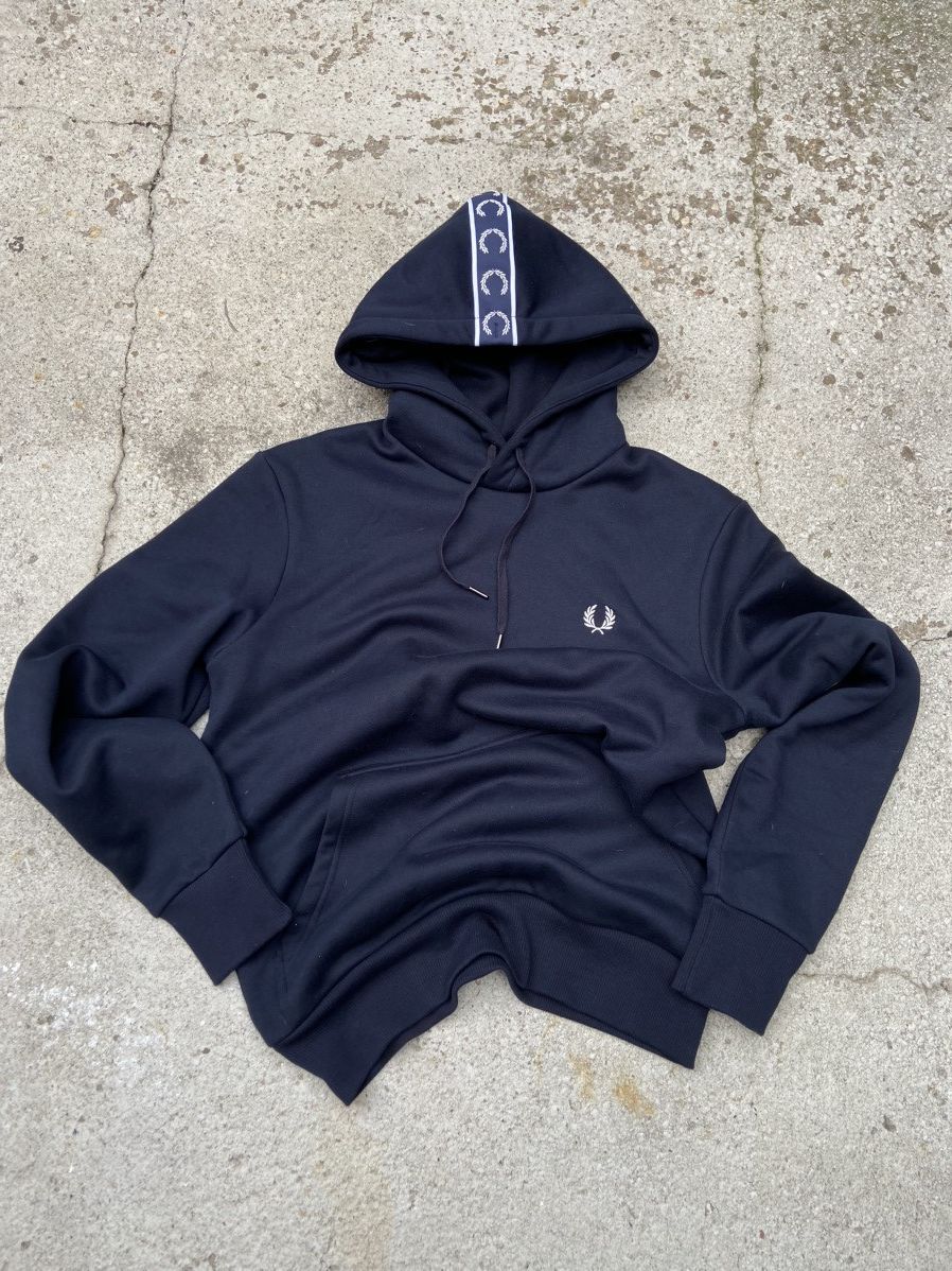 Designer × Fred Perry (UK Release) Fred Perry Single Stripe Pullover Hoodie Size US S / EU 44-46 / 1 - 1 Thumbnail