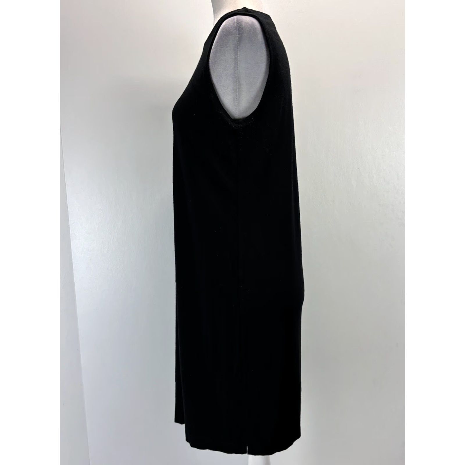 Eileen Fisher Eileen Fisher Black Tank Dress XS Sleeveless Shift Jersey Basic Capsule Stretch Dress Size XS / US 0-2 / IT 36-38 - 2 Thumbnail