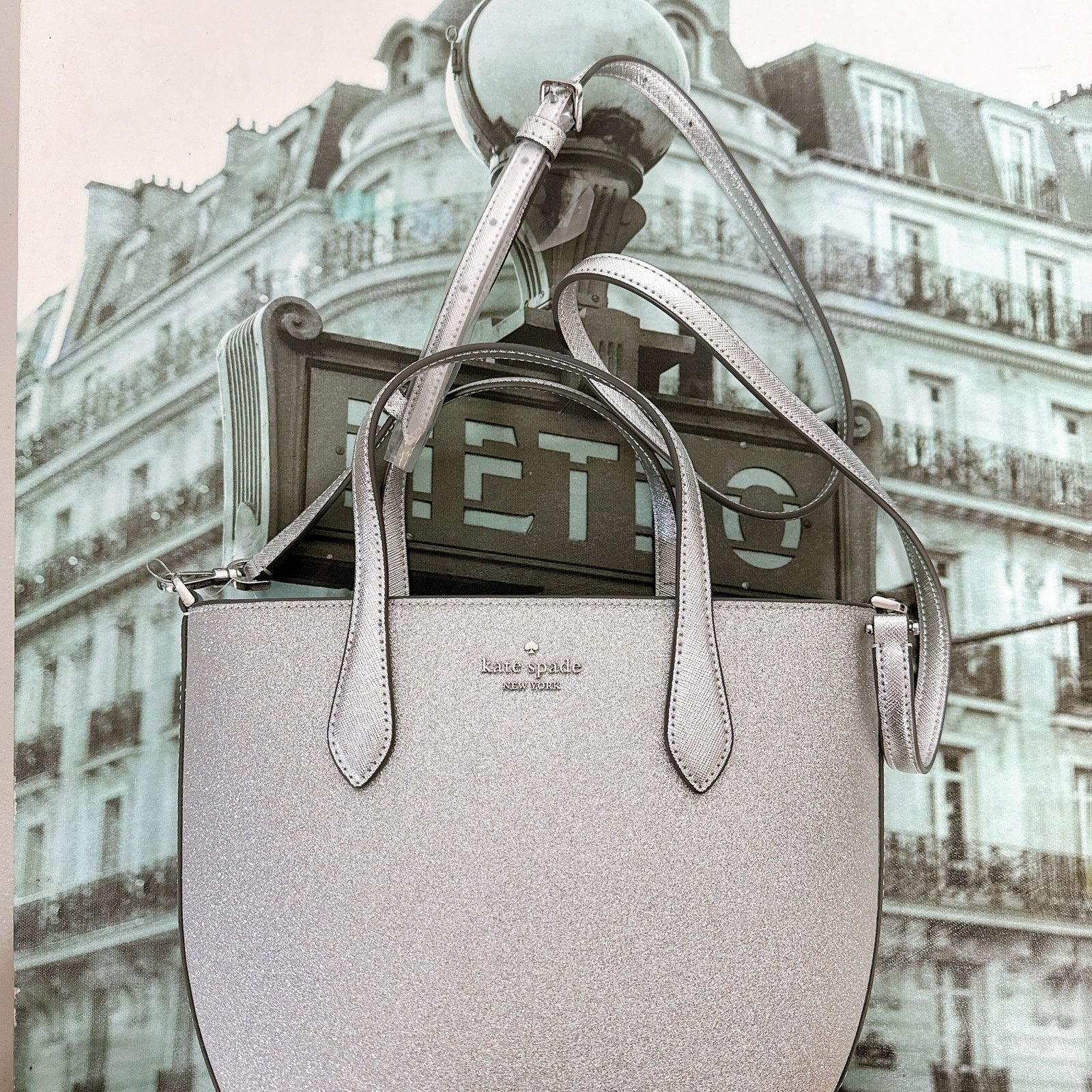 Kate Spade Kate Spade KE460 Glitter Glimmer Zip Satchel Crossbody Bag Size ONE SIZE - 7 Thumbnail