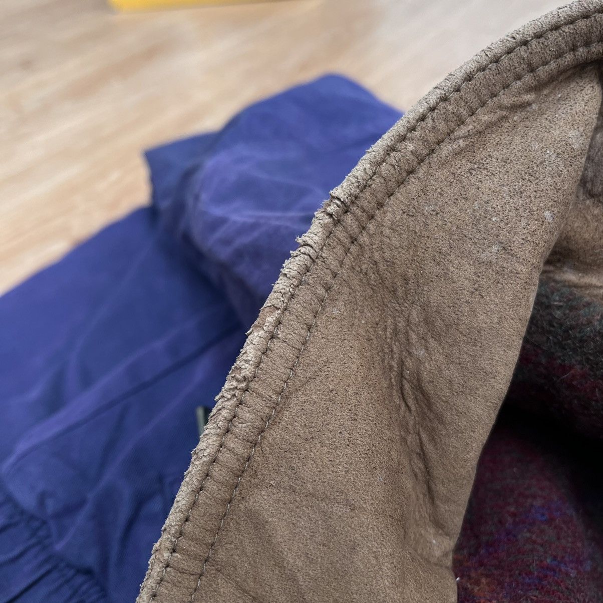 L.L. Bean × Vintage Vintage 80/90 S LL Bean Lined Blanket Detroit Jacket Leather Size US M / EU 48-50 / 2 - 12 Thumbnail