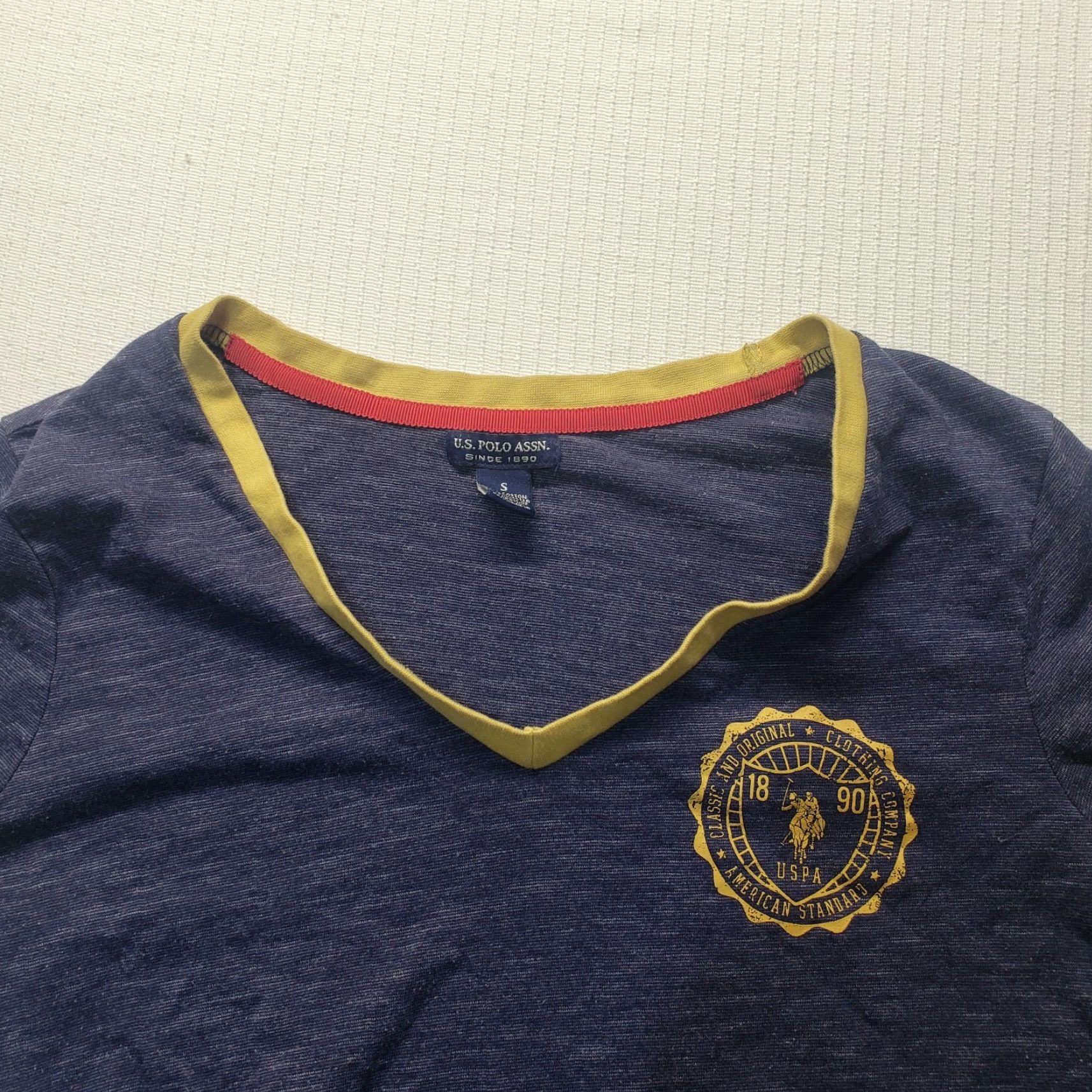 U.S. Polo Assn. VINTAGE U.S. Polo Assn. Shirt Adult Small Gray Short Sleeve Tee T-Shirt Womens Size S / US 4 / IT 40 - 2 Thumbnail