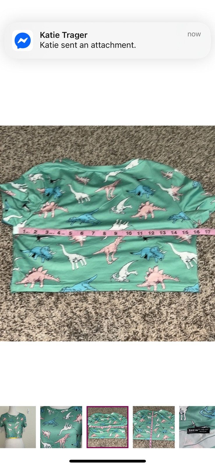 Shein Shein large cartoon dinosaurs cropped tee Size L / US 10 / IT 46 - 5 Thumbnail