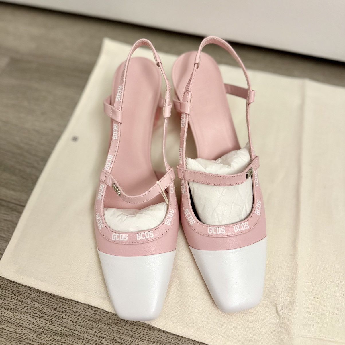 GCDS GCDS Lilit Two-tone Slingback Pumps In Pink NEW Size US 7 / IT 37 - 9 Thumbnail