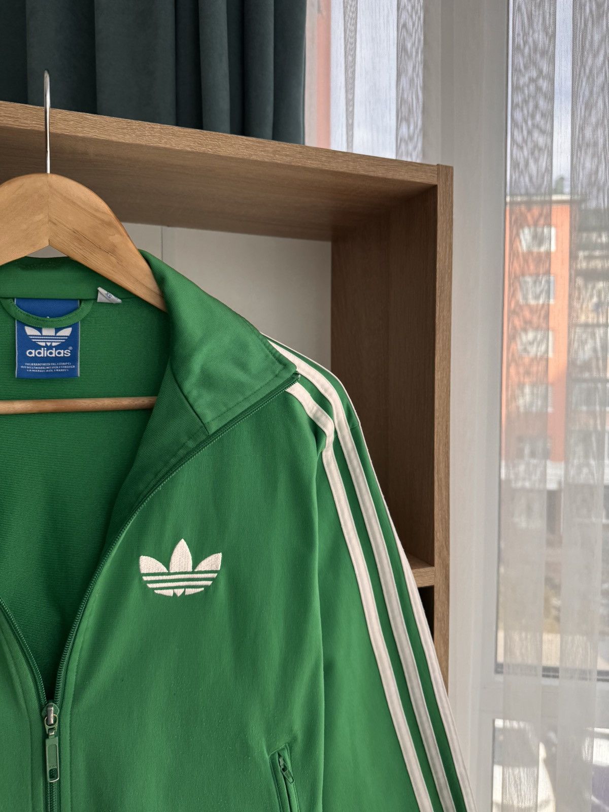 Adidas × Vintage Vintage Adidas Firebird Three Stripes Green Classic Jacket Size US S / EU 44-46 / 1 - 5 Thumbnail