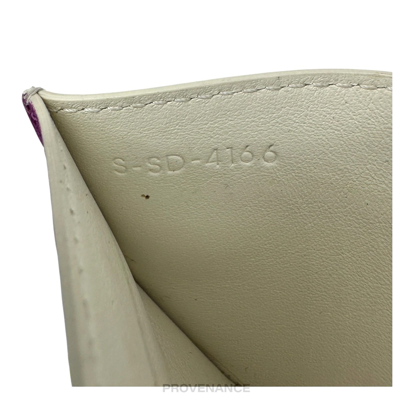 Celine 🔴 Celine Logo Card Holder Wallet - Two-Tone Cream Fuchsia Size ONE SIZE - 6 Thumbnail
