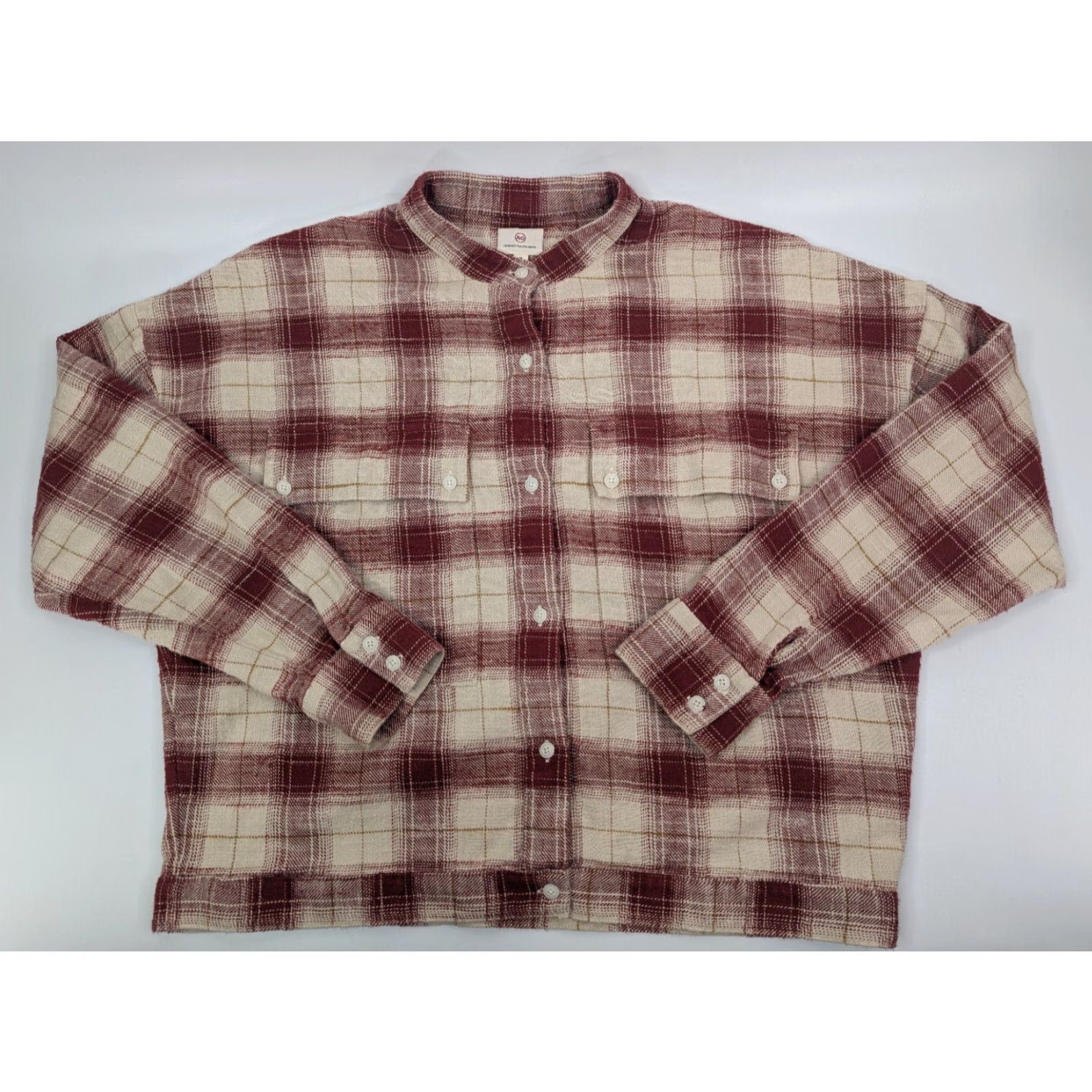 Vintage AG Adriano Goldschmied Smith Shirt Jacket Shacket Plaid Cocoa Red M Women Shirt Jacket Casual Vintage No Size M / US 6-8 / IT 42-44 - 2 Thumbnail