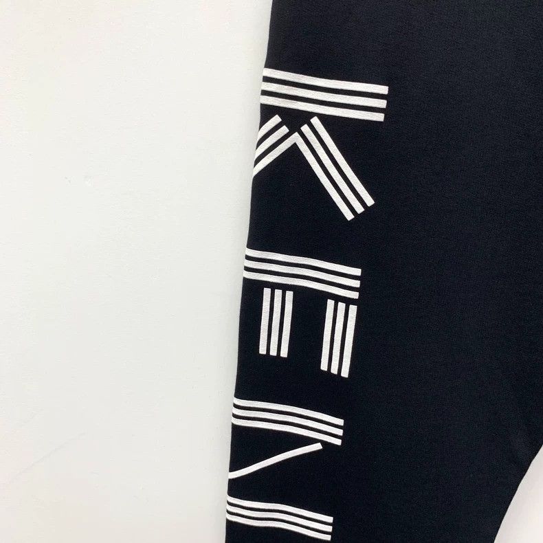 Kenzo KENZO sizeM Black logo letter printed cotton casual trouser Size 25" / US 0 / IT 36 - 4 Thumbnail