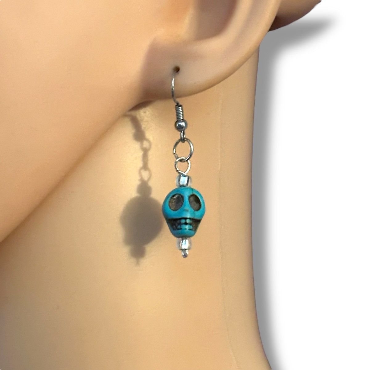 Other Howlite skull dangle earrings Size ONE SIZE - 2 Thumbnail