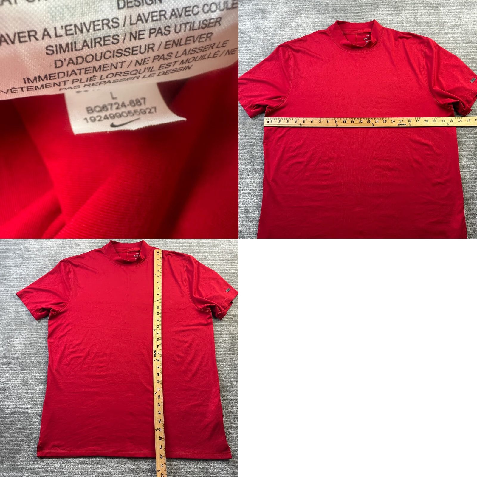 Nike Nike Tiger Woods Polo Shirt Mens Large Red Blade Collar Size US L / EU 52-54 / 3 - 8 Thumbnail