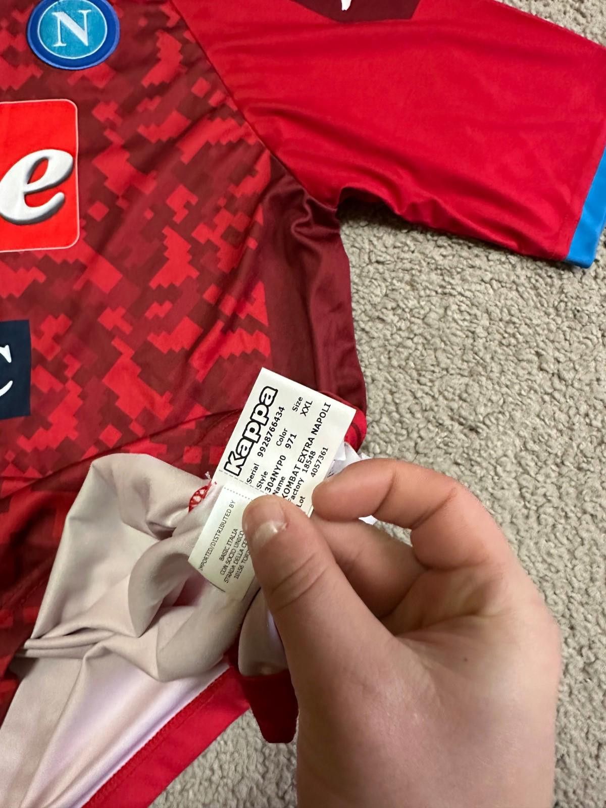 Kappa Kappa SSC Napoli 2019/20 GK Football Shirt Soocer Jersey Size US XXL / EU 58 / 5 - 6 Thumbnail