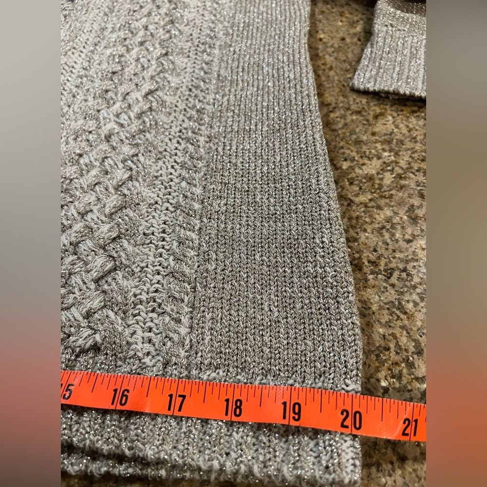 Bcbgmaxazria BCBGMAXAZRIA “Arlene” Metallic Cable Knit Sweater – NWOT – Size M / US 6-8 / IT 42-44 - 8 Thumbnail