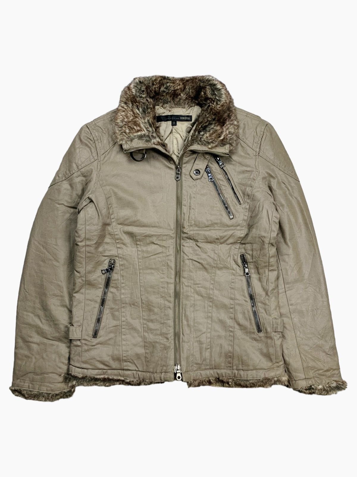 archive SCHLUSSEL Fur Jacket y2k