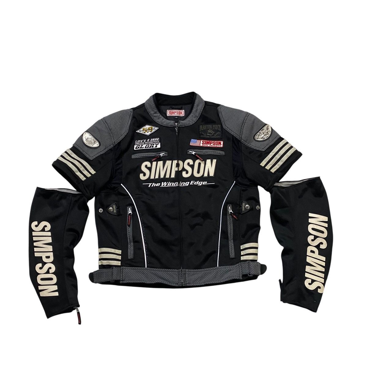 Vintage Vintage Simpson Racing Full Patches Mash Jackets Size US L / EU 52-54 / 3 - 6 Thumbnail