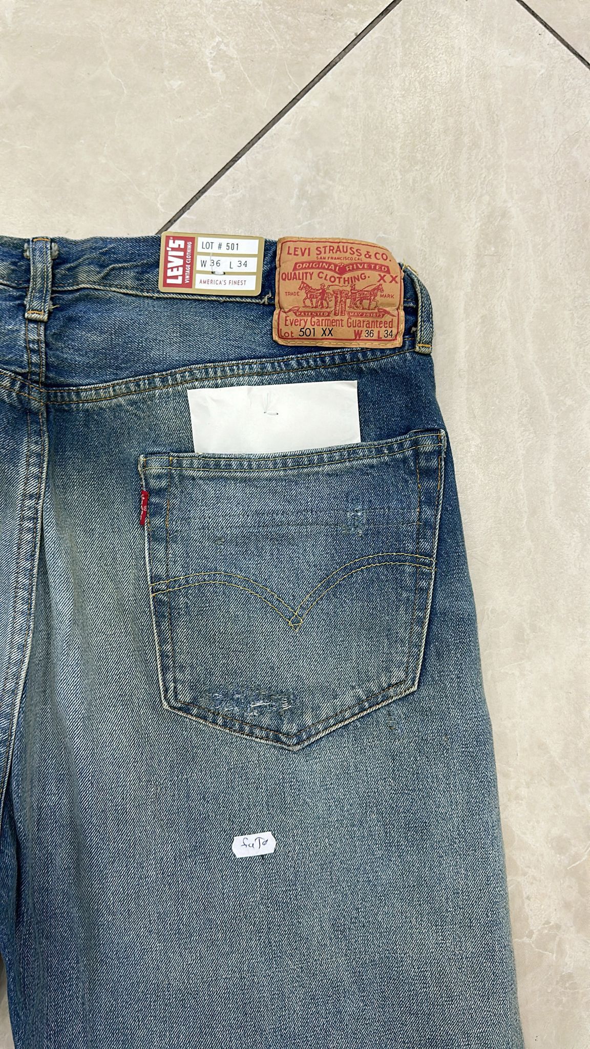 Levi's Vintage Clothing LVC Levi's Vintage Clothing 1955 501XX BigE Selvedge Jeans Size US 36 / EU 52 - 8 Thumbnail