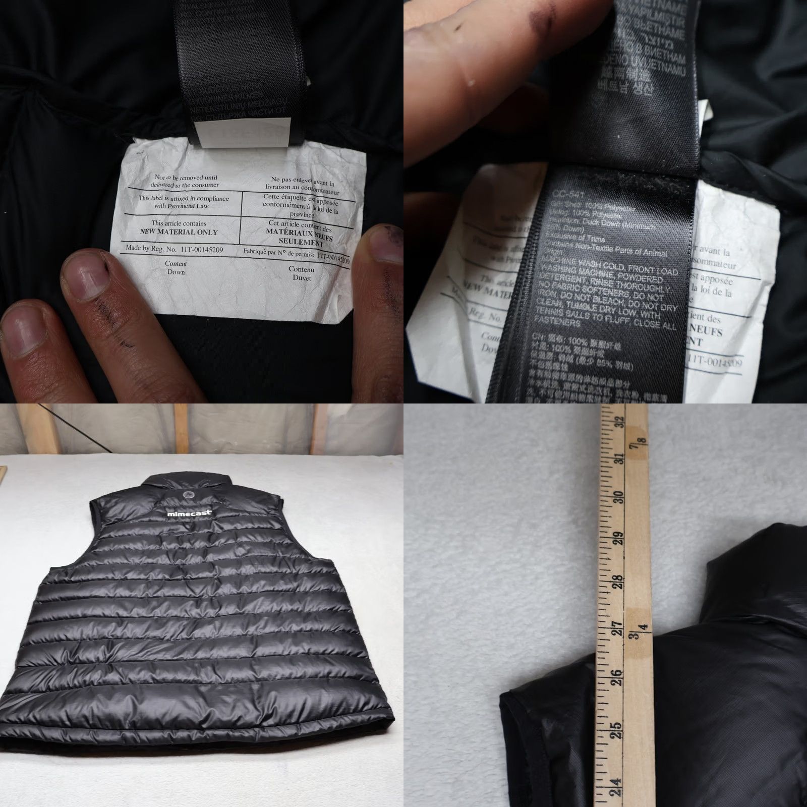 Marmot Marmot Vest Mens Large Black Down 700 Fill Full Zip Quilted Puffer Riverstand-Wind-Resistant Lightweight Size US L / EU 52-54 / 3 - 9 Thumbnail